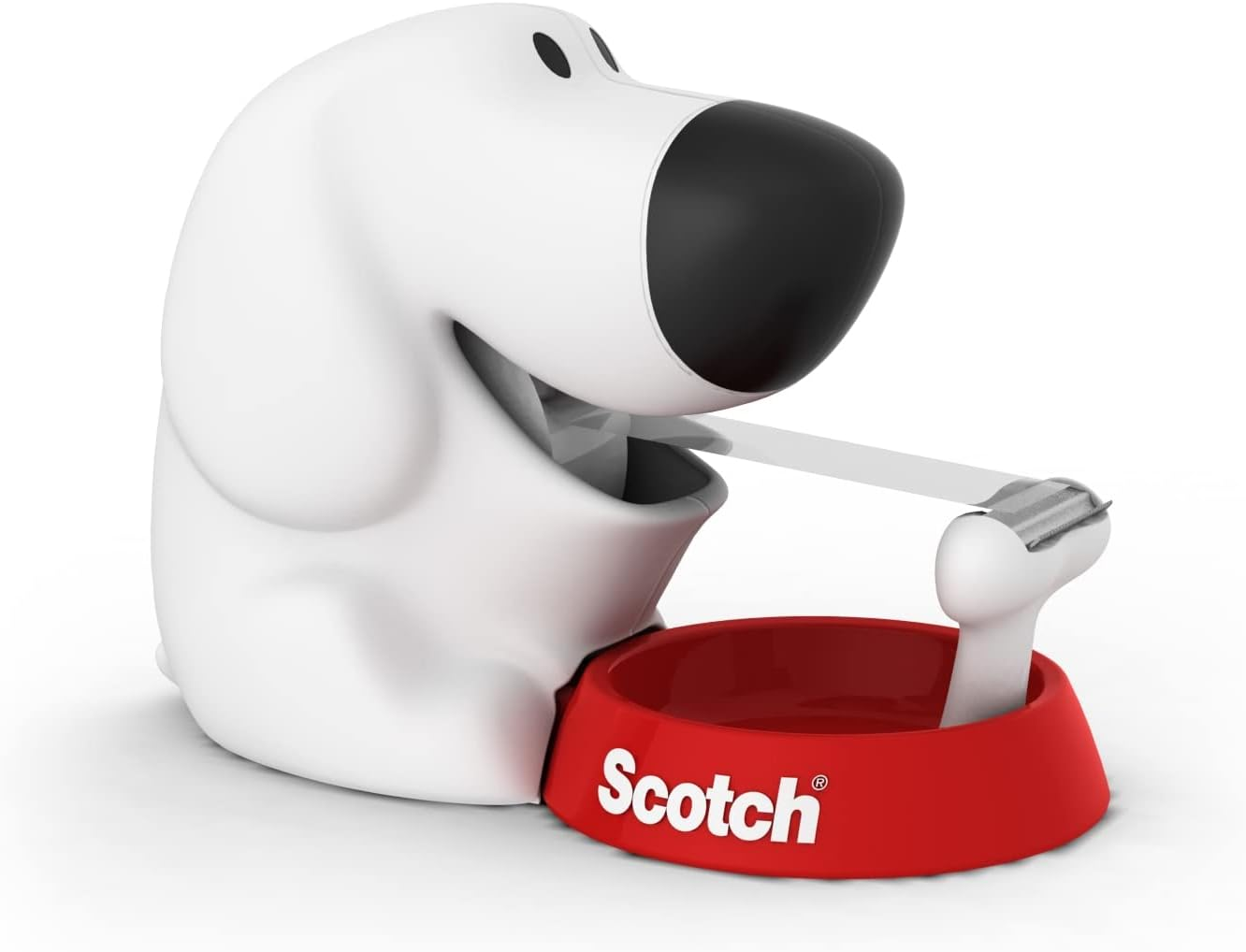 Scotch Elephant Tape Dispenser C43, White + Scotch Magic Tape, 19 Mm X 8.89 M, 1 Roll/Pack image number 1