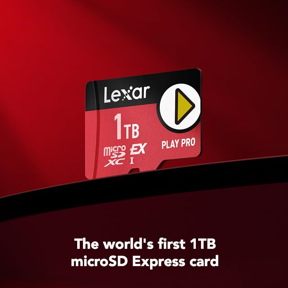 Lexar 1TB Play PRO Microsd Express Card, UHS-I, C10, U3, V30, Full HD, 4K, up to 900/600 Mb/S Memory Card, Nintendo-Switch 2, ASUS ROG Ally, Steam Deck (LMSXPS0001T-BNNNU) image number 1