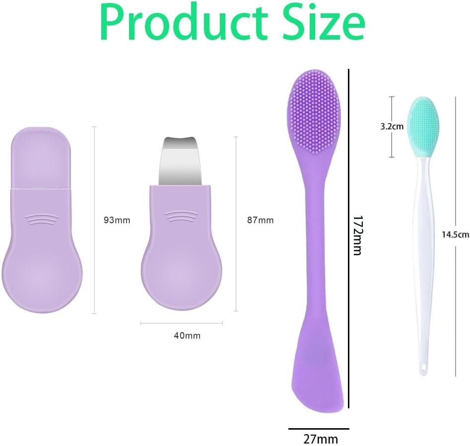 Lyhaogao Silicone Blackhead Remover Tool and Pore Cleanser Brush Set, 5Pcs Facial Cleansing Kit with Soft Bristles for Deep Cleansing, Exfoliation and Blackhead Removal, Daily Face Care (Unisex) image number 3