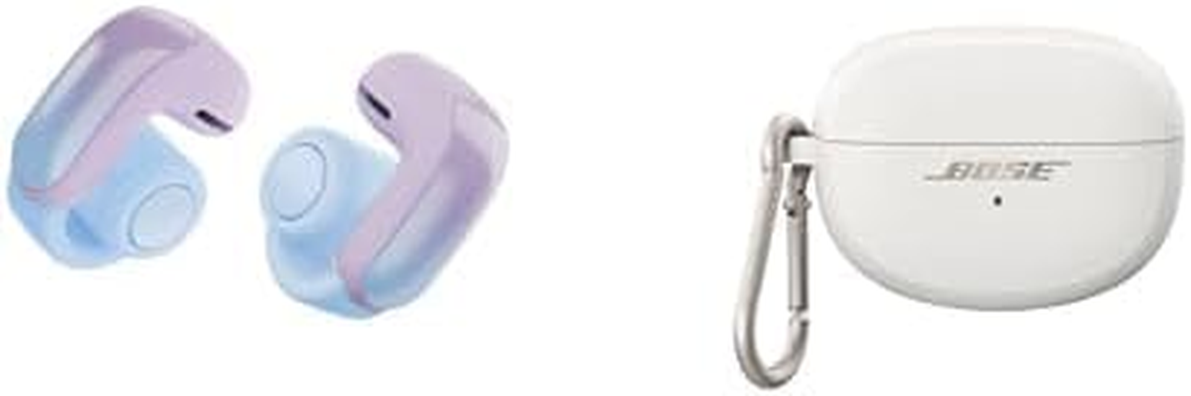 Bose Ultra Open Earbuds (Chilled Lilac) with Bose Silicone Case Cover (White Smoke)