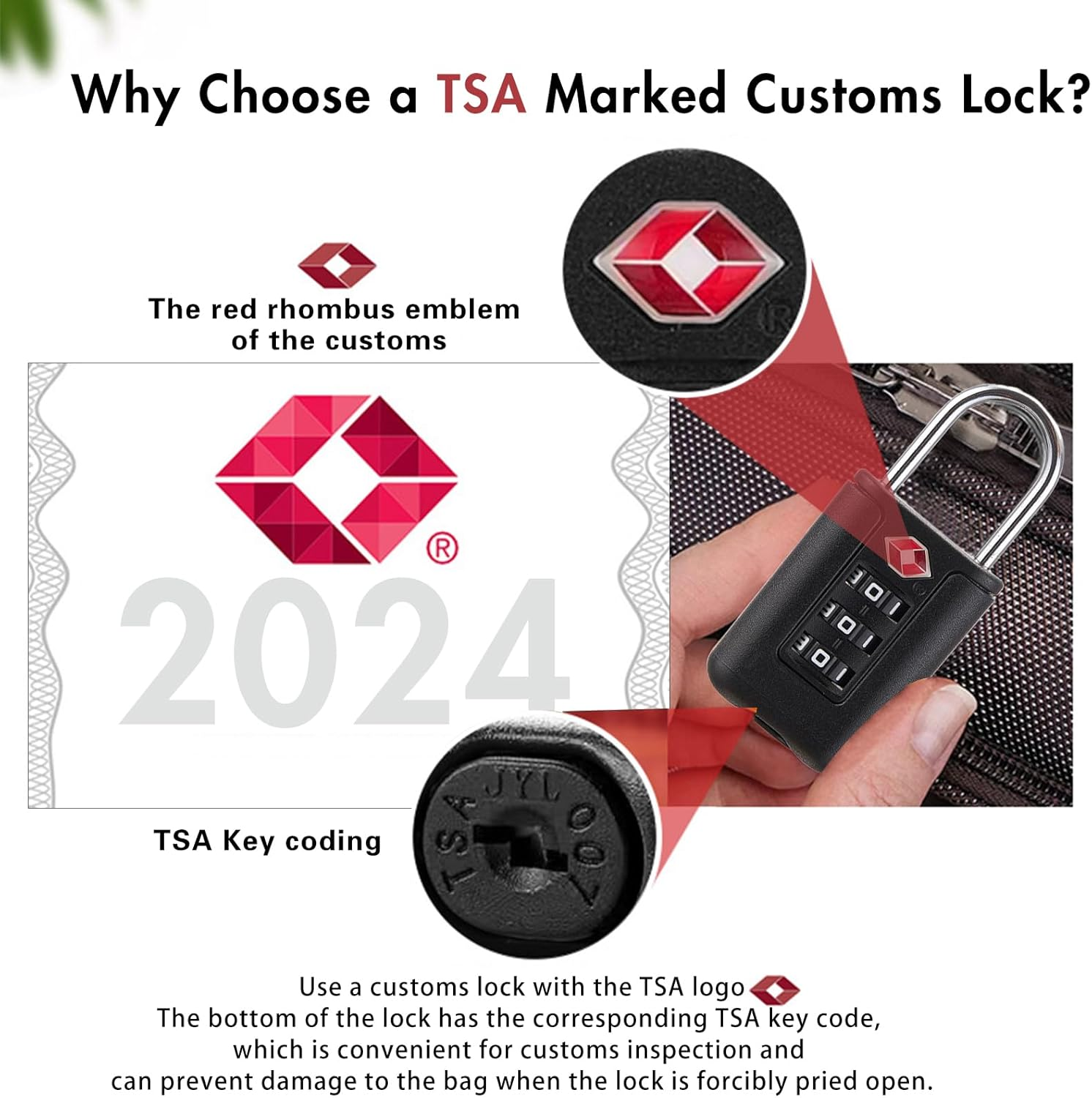 TSA Approved Luggage Locks, 4 Pack 3-Digit Suitcase Lock T Tersely with Alloy Body Lock for Travel Bag, Travel Combination Lock for Luggage,Bag,Case,Backpack,Gym Lockers(Black)