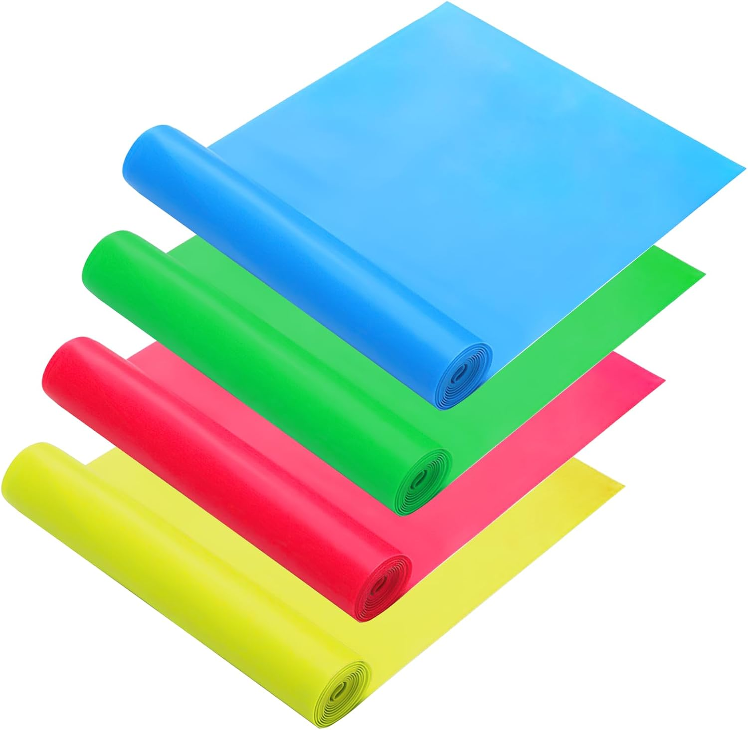 4 Pcs Bushhaven Resistance Band Set: Premium Latex Resistance Bands for Home Gym, Strength Training & Pilates, Stretchable 50-Foot Non-Slip Exercise Bands in Blue/Black/Yellow/Red for Men & Women image number 4