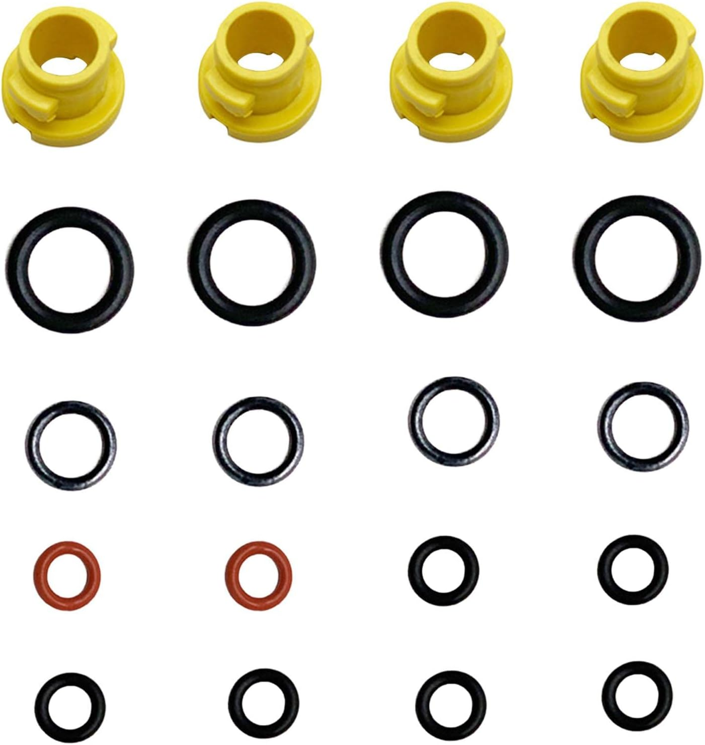 O-Rings Seal for Pressure Washer High Pressure Accessories Spare Replacement Rubber O-Rings Replacement Ring Replacement Set Kit, Set of 20Pcs