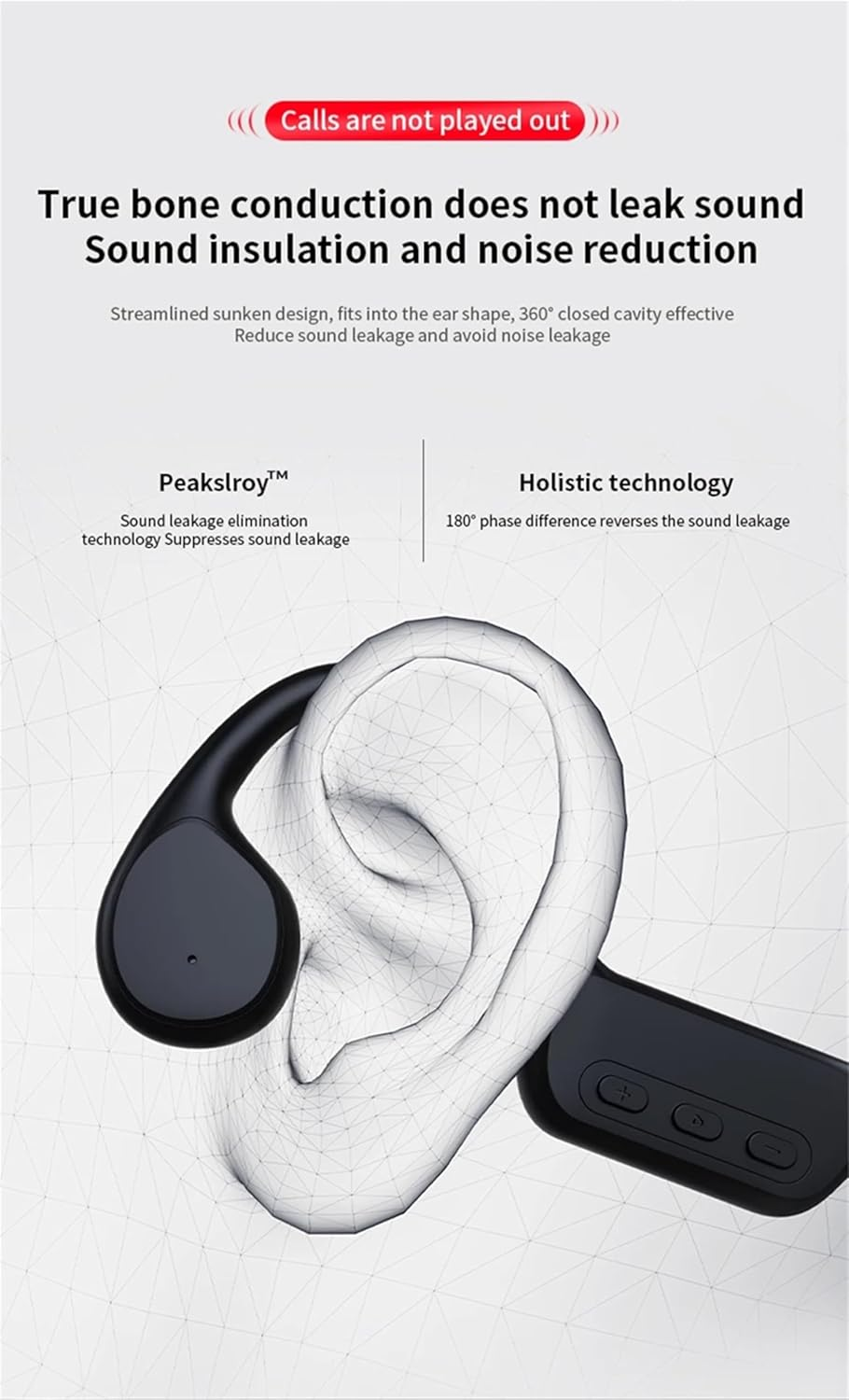 IPX8 Waterproof Bone Conduction Headphones X7S Bluetooth 32GB MP3 Swim Sports Wireless Earphone with Mic Hifi Bass Music Stereo (Black) - Black image number 4
