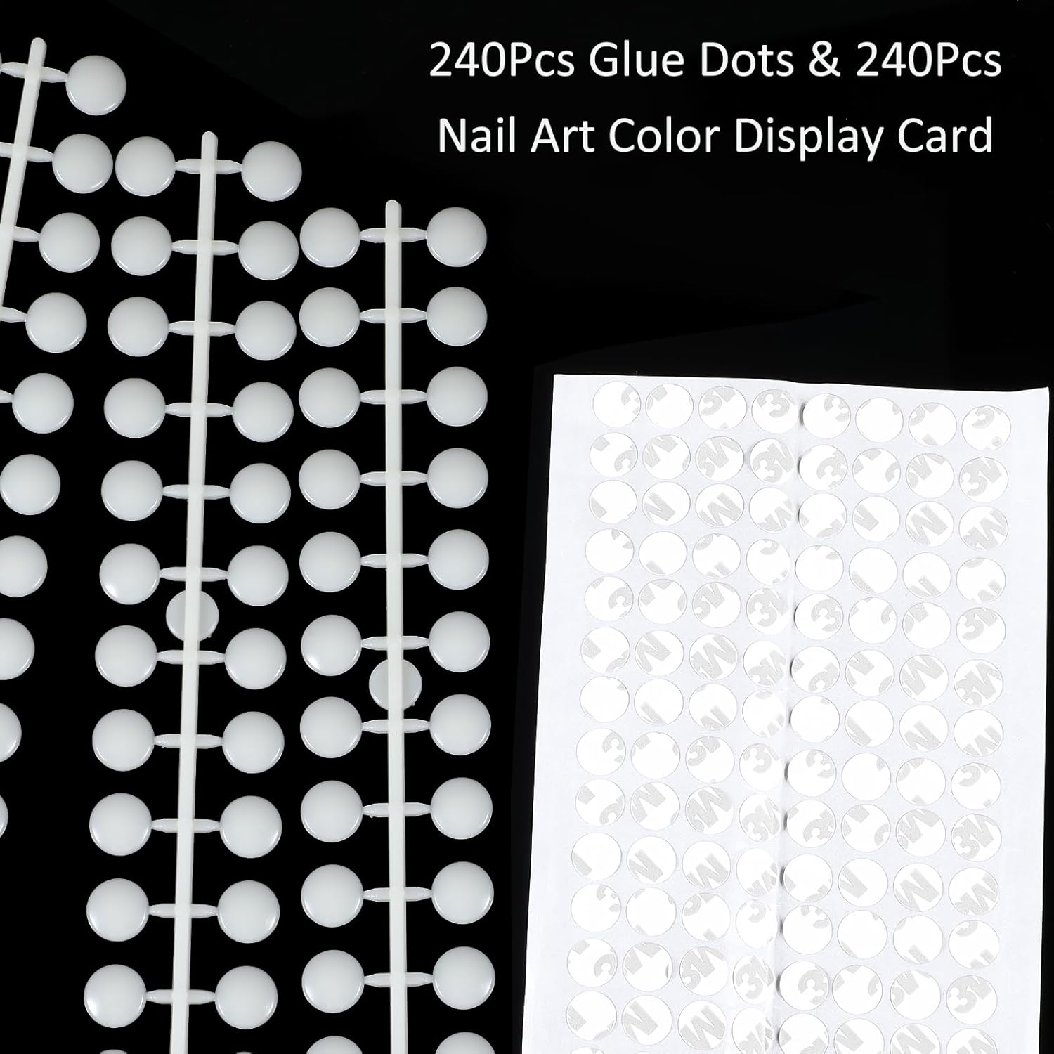 Pack of 240 Nail Display Dots, Beige Nail Art Display, round Nail Polish Displays for Nail Studios and Beginners, DIY Nail Art Nail Studios image number 4