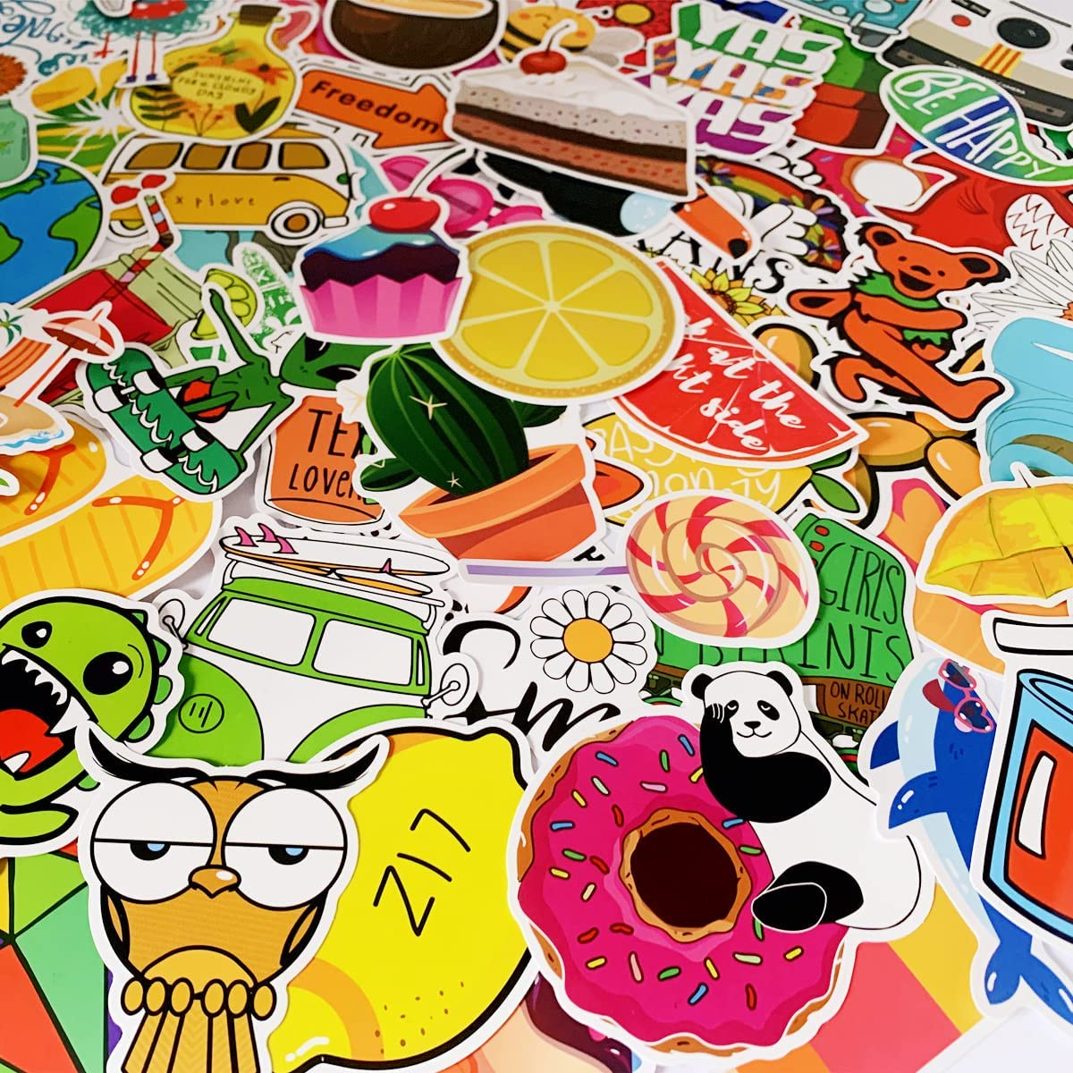 100Pcs Mixed Cute Cartoon Stickers for Kids,Stickers for Water Bottles,Vinyl Waterproof Aesthetic Stickers for Hydro Flask, Laptop, Computer, Phone, PC, Skateboard, Luggage for Girls, Kids image number 4