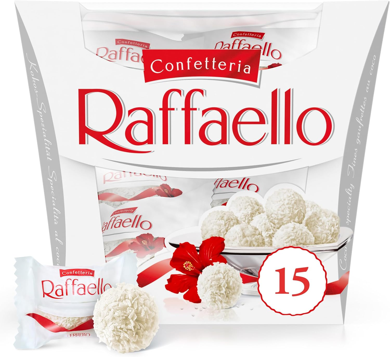 Raffaello Coconut & Almond White Chocolate Gift Box, Pack of 15 Pieces (150G) image number 3