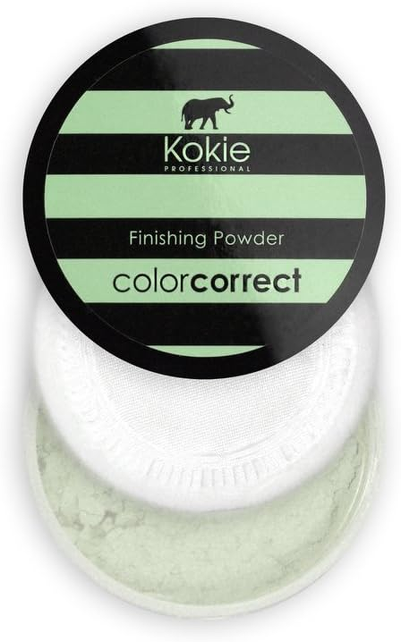 Kokie Cosmetics Setting Powders, Green - Redness Correction, 0.18 Ounce