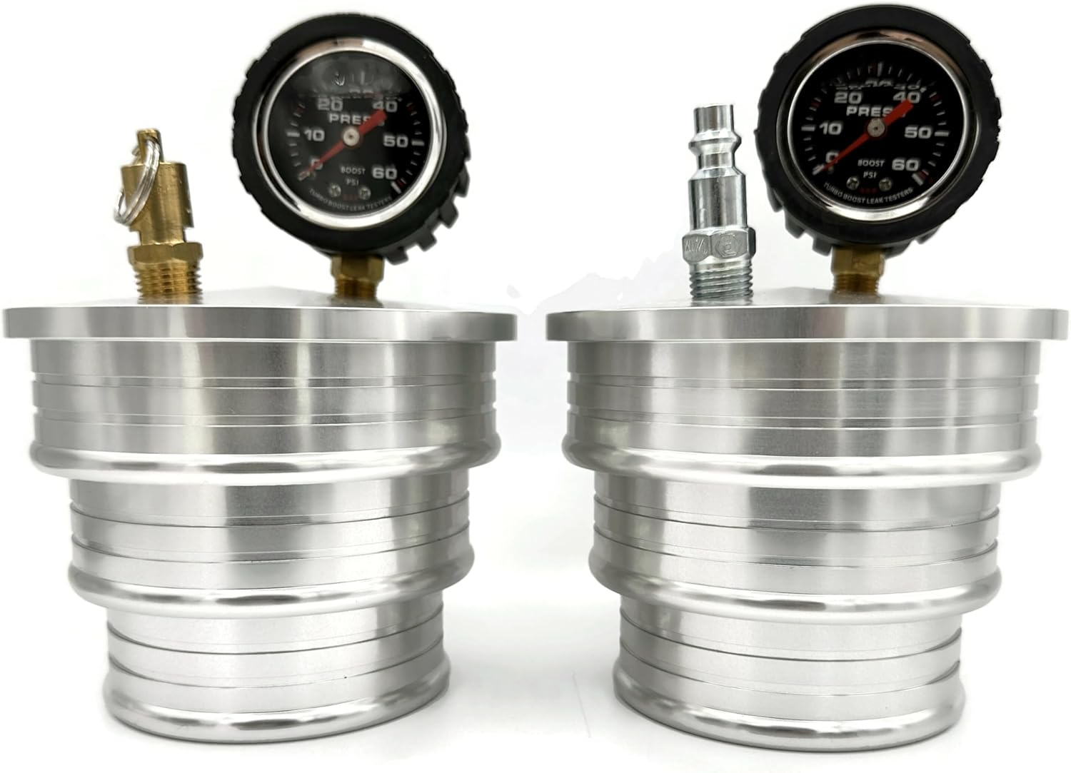 The Original! - Charge Air Cooler CAC Boost Leak Tester (4", 3.5", 3") Solid 6061 Aluminum, Anti-Slip Grooves & Bead - W/Extension Line & 150 PSI Regulator- for Semi-Trucks, Tractors, Machinery image number 5