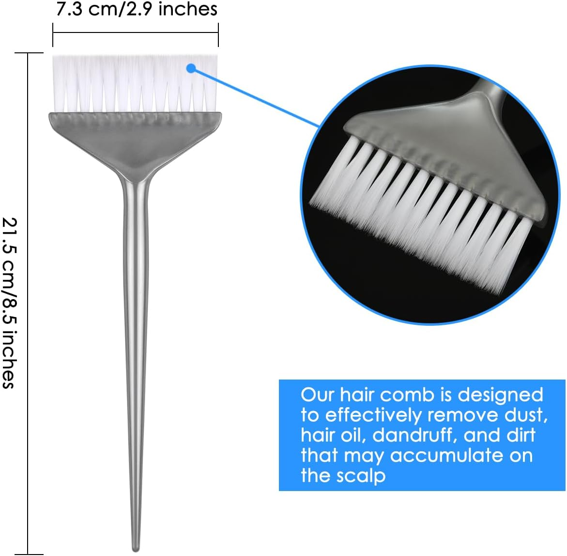 DS. DISTINCTIVE STYLE Hair Dye Applicator Brushes 5 Pieces Soft Long Bristles Hair Coloring Kit Handle Salon Hair Bleach Tinting DIY Tool image number 2