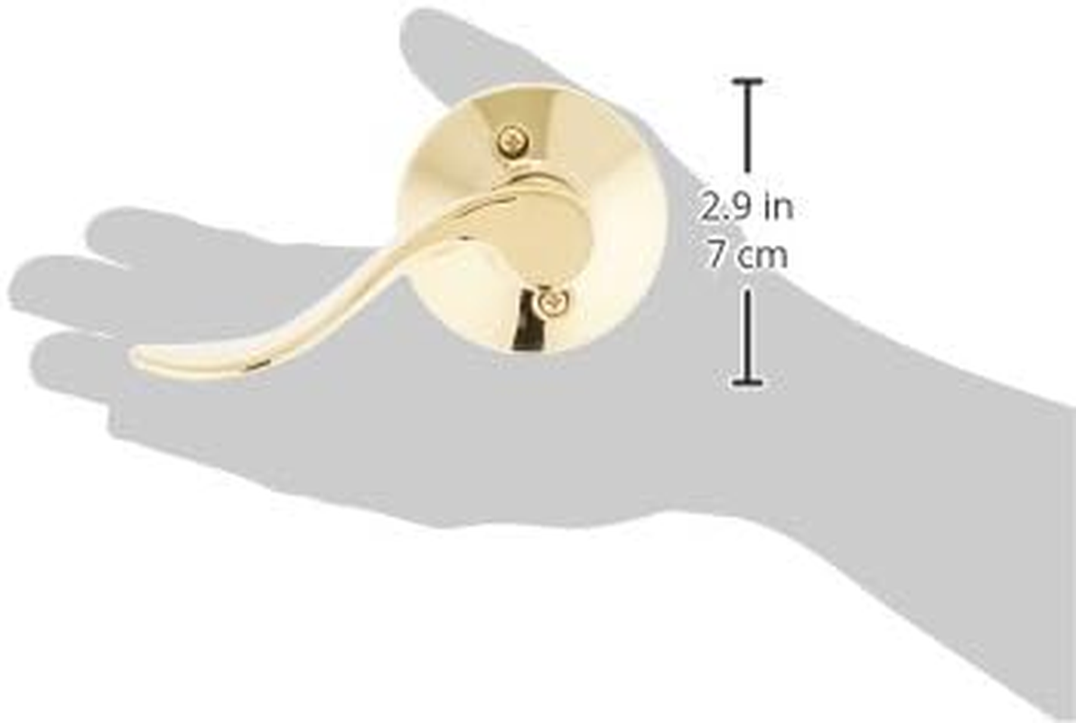 Accent Hall and Closet Lever, Bright Brass (F10 Acc 505) image number 4
