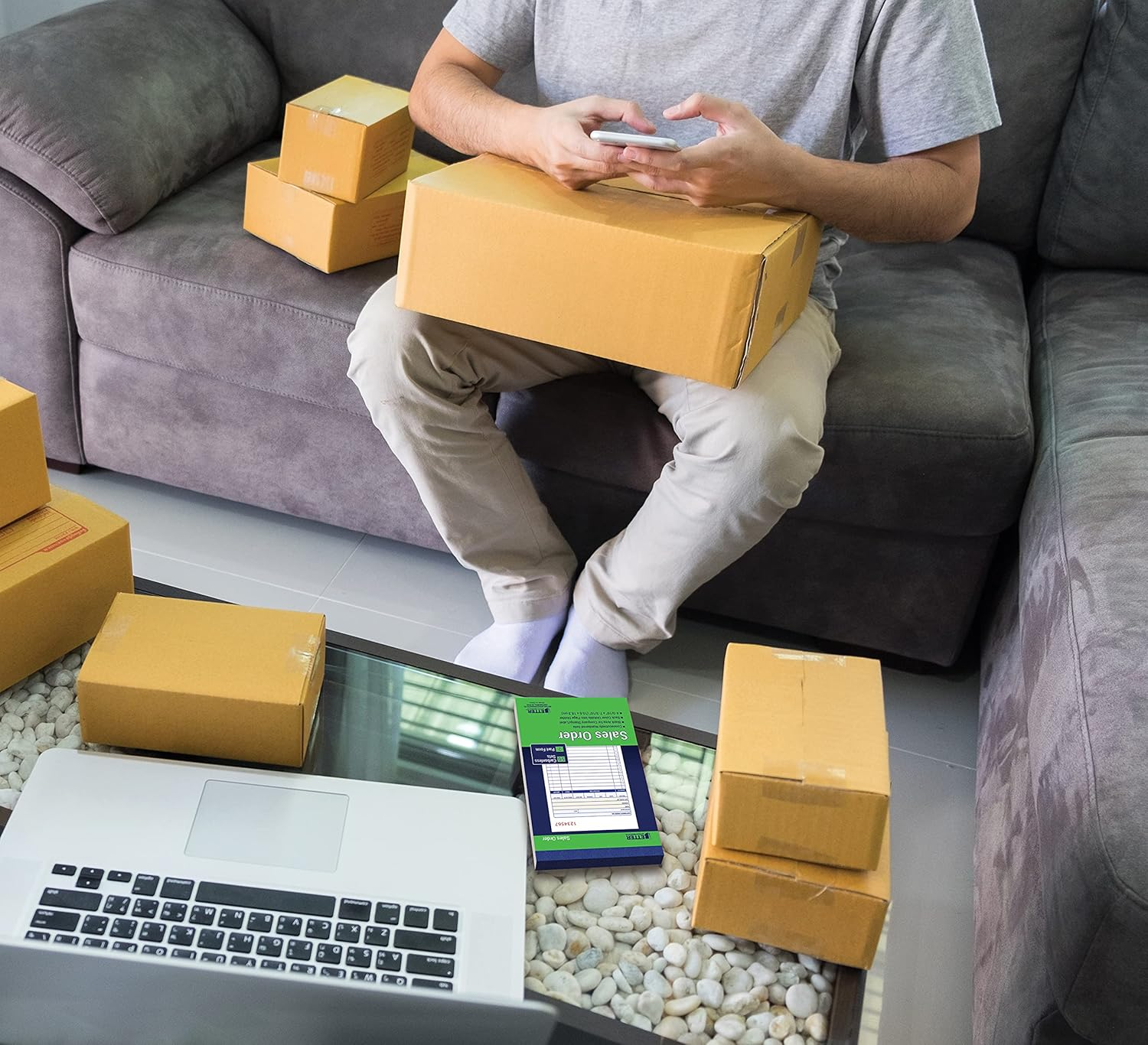 Better Office Products Sales Order Books, 3 Pack, 2-Part Carbonless (White/Canary Yellow), 4-1/8 X 7-3/16 Inches, by , 50 Sets per Book, 150 Total Sets, 3 Books image number 4