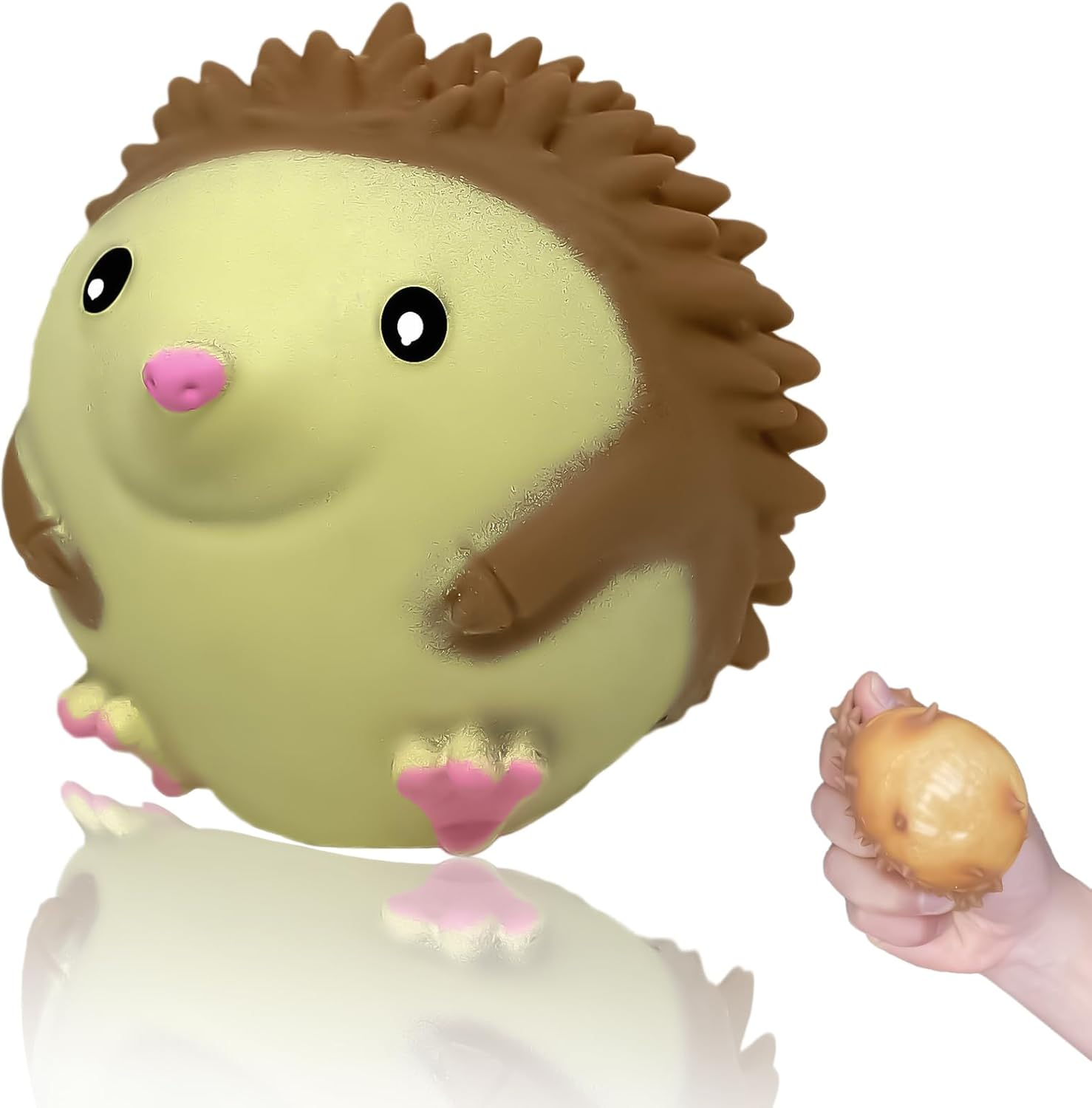 Hedgehog Squishy Stress Balls for Kids and Adults, Stretchy Stress Relief Ball Squeeze Toys, Soft Dough Balls, Squeeze Ball Squishy Toys for Party Favors Birthday Gifts, Easter Basket Stuffers image number 6