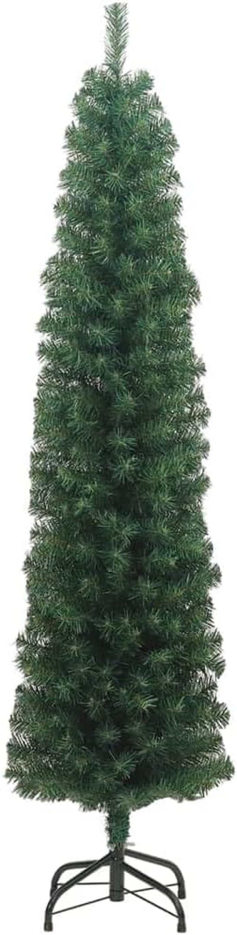 Vidaxl Slim Artificial PVC Christmas Tree with Steel Stand - Green, 240 Cm Tall image number 3
