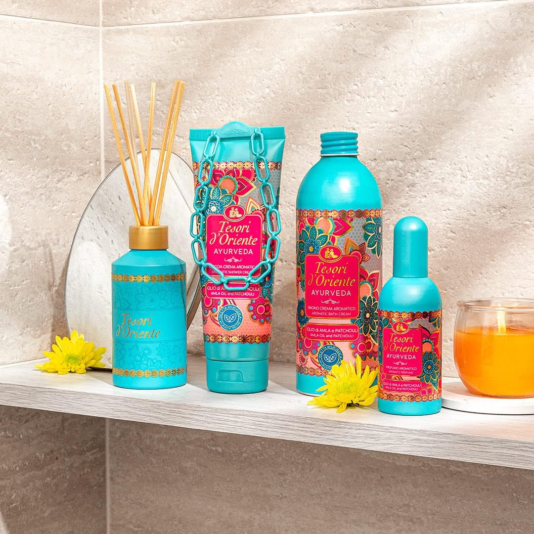 Tesori D'Oriente - Ayurveda Shower Cream with Notes of Amla and Patchouli, Gently Cleanses the Skin and Gives Radiance and Softness, 250 Ml image number 5
