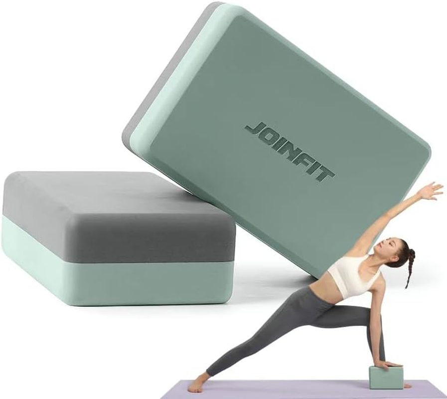 Yoga Blocks, High Density Yoga Bricks 2 Pack/1 Pack, Multicolour Lightweight EVA Foam Blocks for Yoga, Pilates, Meditation - Yoga Accessories for Stability, Balance, Deepen Stretches