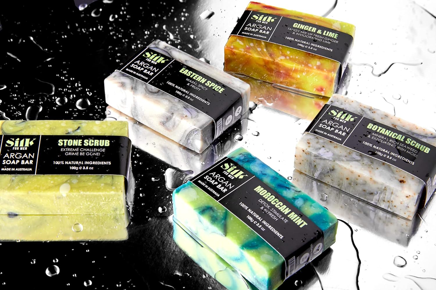 Silk Oil of Morocco Silk for Men Botanical Scrub Argan Soap Bar 100 G