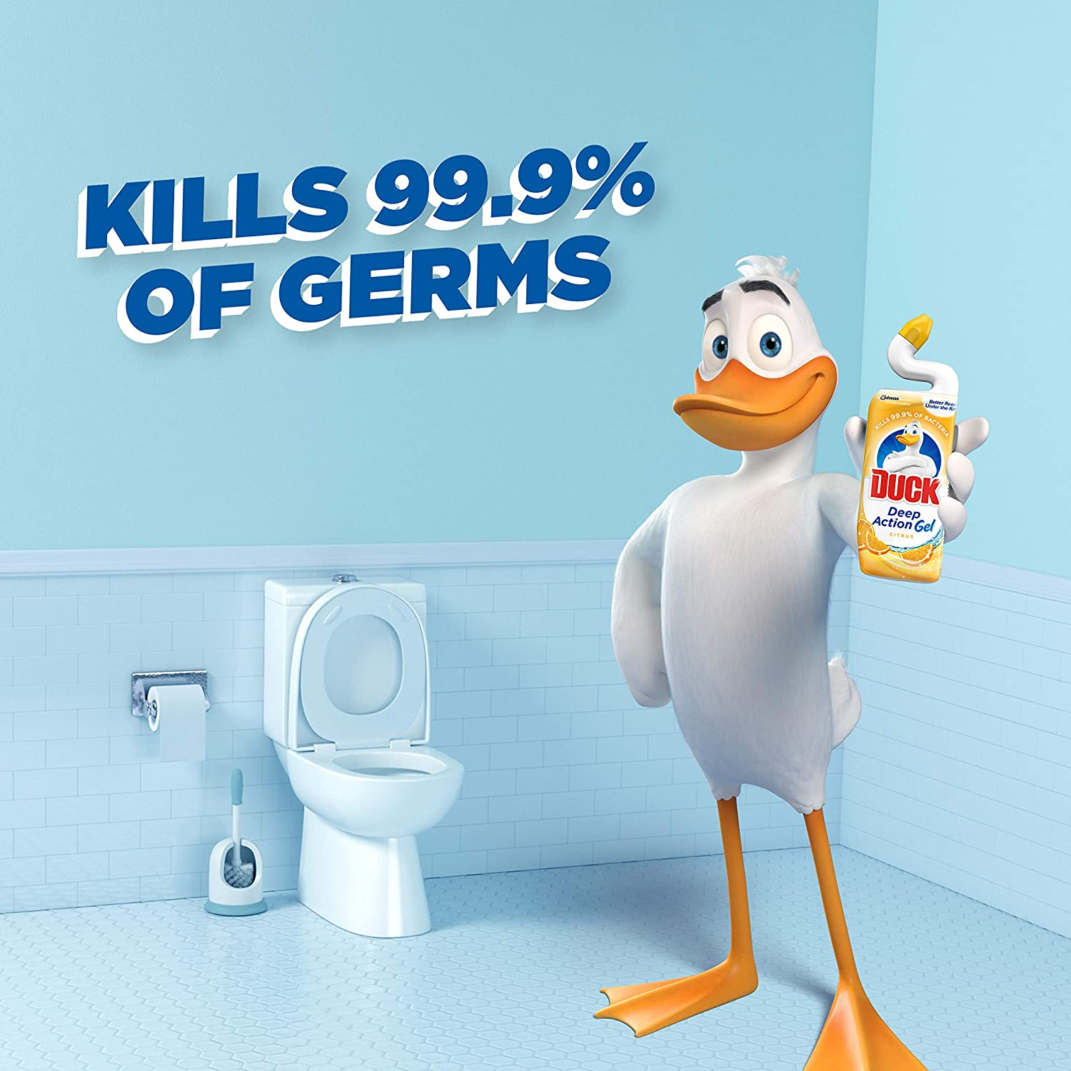 Duck Deep Action Gel Liquid Toilet Bowl Cleaner, Stain Remover and Freshener, Citrus Fragrance, 500Ml image number 5