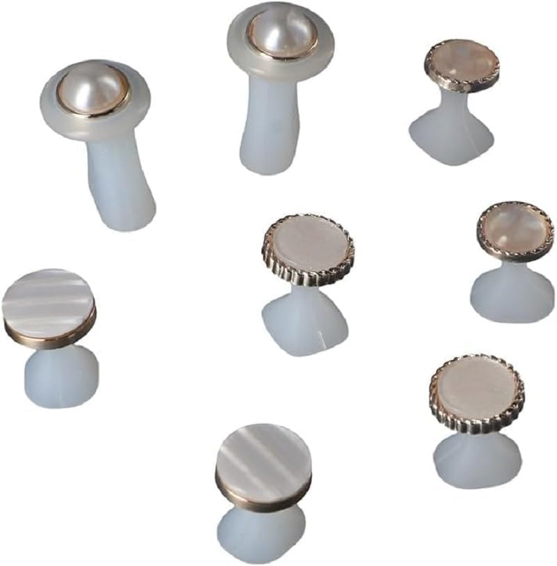 8Pcs Soft Silicone Toe Separator,Reusable Charming Pearls Pedicure Toe Dividers Toenail Manicure Dividers for Nail Polish Application (Pearls, One Size)