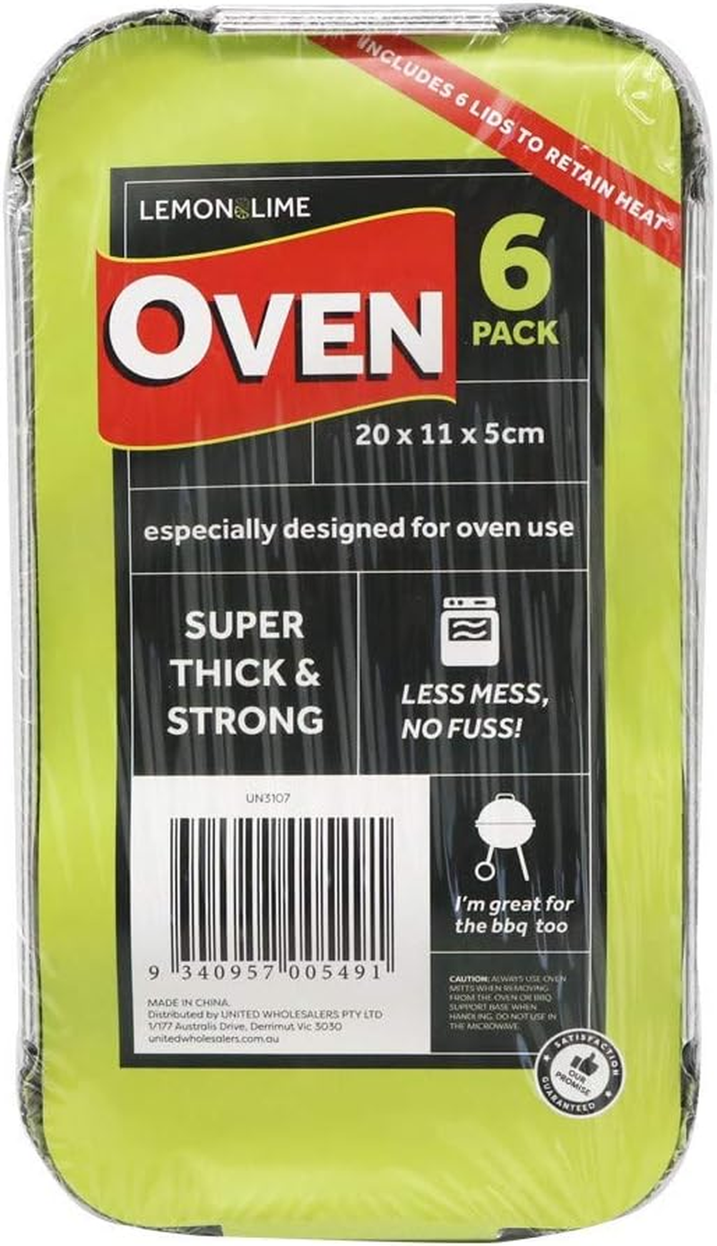 20X Small Foil Food Container Tray and Lid Roasting BBQ Takeaway Oven Trays Lids