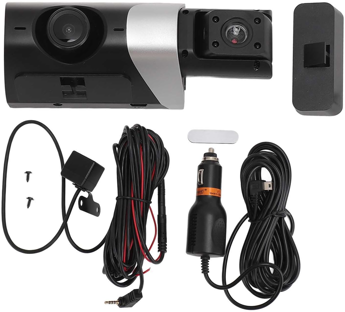 Dash Cam, 3 Channel Dash Cam, 3Inch 1080P HD Screen Night Vision Wide Angles Emergecy Lock Stop Triple Camera Driving Recorder image number 4