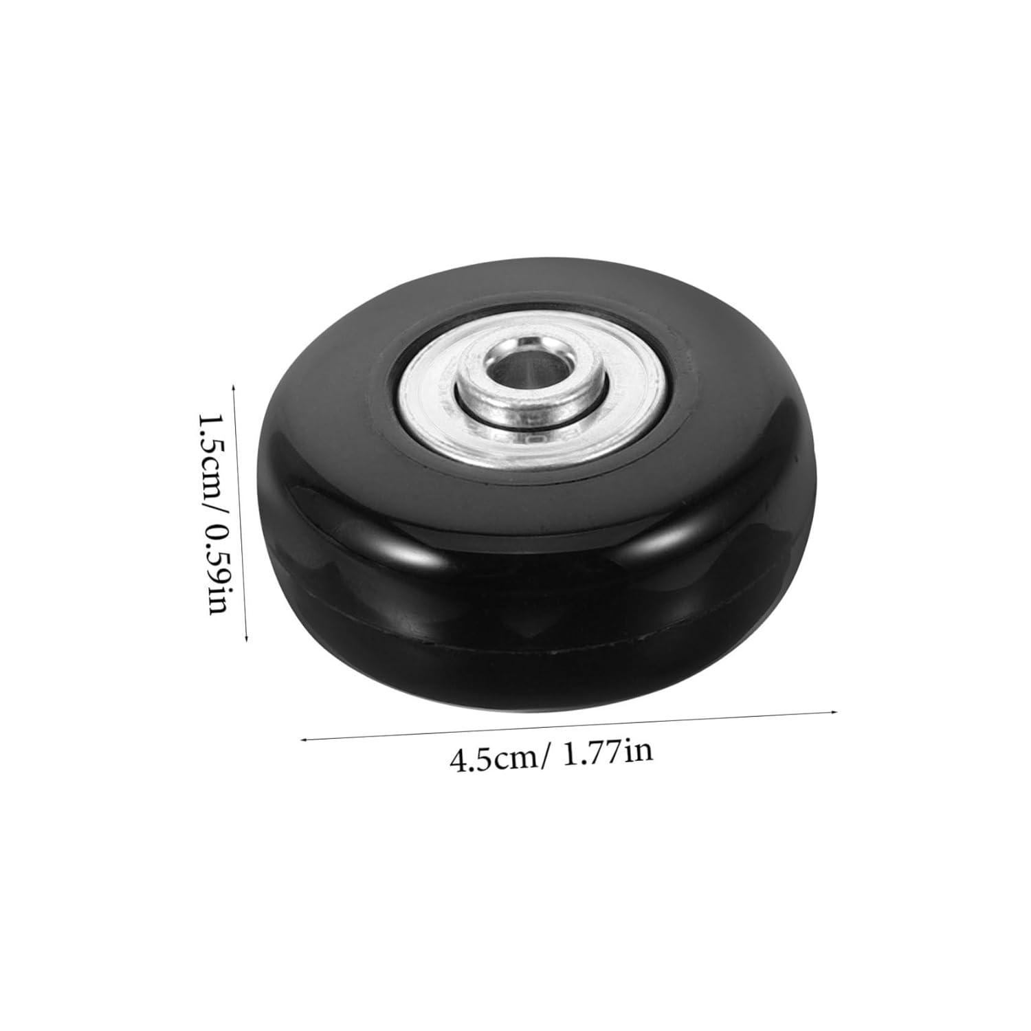 HAPINARY 2Pcs Universal Luggage Replacement Wheels Rubber Suitcase Swivel Casters Repair Kit 45X18Mm for Travel Suitcases Trolley Bags image number 2