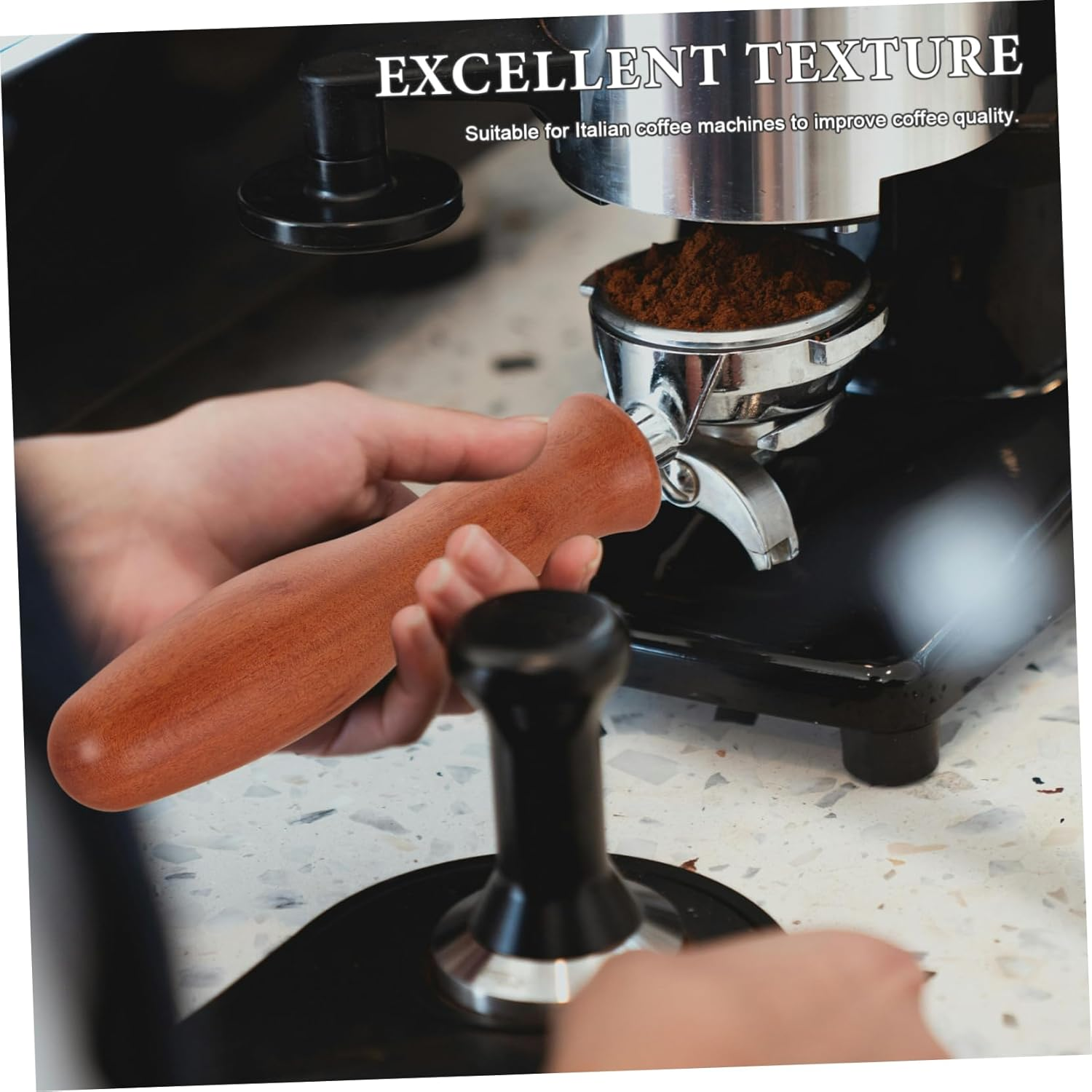 Tea Espresso Portafilter Handle Wooden Handle for Espresso Machine Replacement Machine Brew image number 1