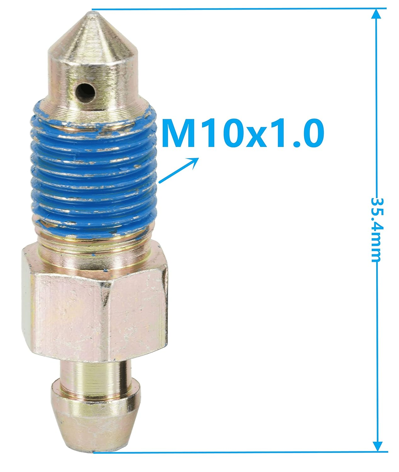 Dsnaduo 4-Piece Speed Bleeder Kit with Dust Caps - M10X1.0-35.4Mm, H9410-4, 107392, 639560 image number 1