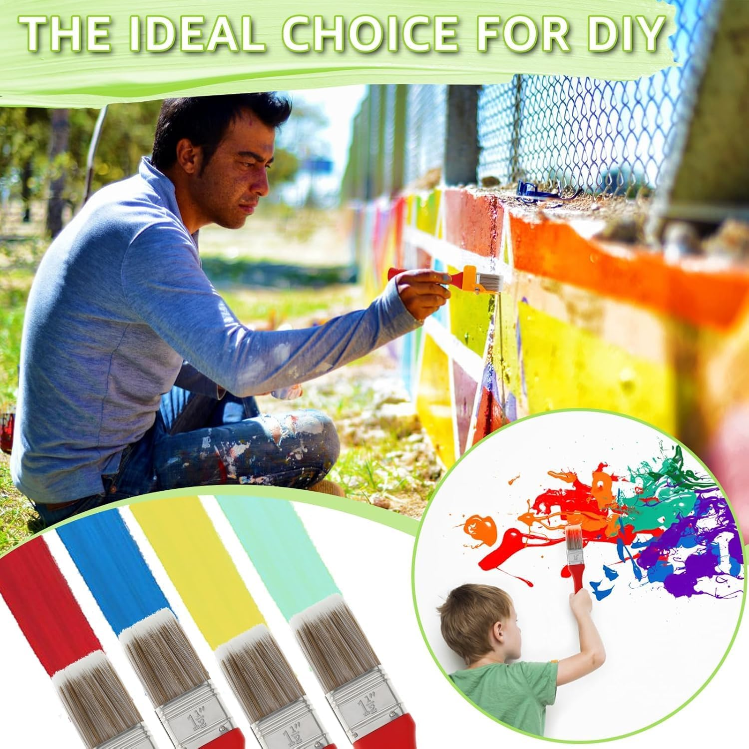 Wall Paint Rollerwith Extension Pole, Wall Paint Brush Extension Pole Kit,Paint Edger Roller Brush Wall Paint Roller with Extension Pole,Paint Edgerroller Brush Wall Paint Roller with Extension Pole image number 1