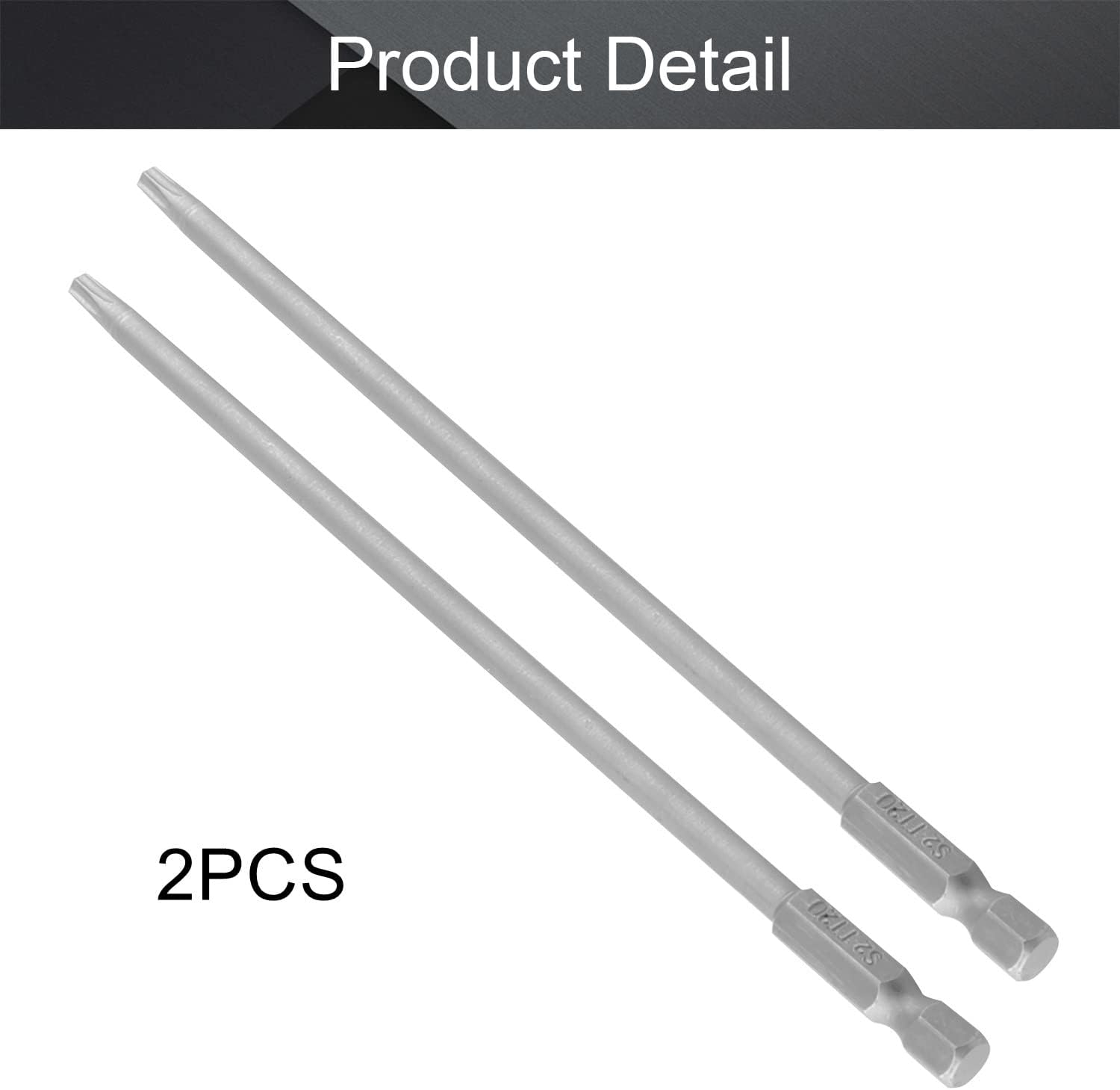 Utoolmart 2 Pcs 1/4 Inches Hex Shank T20 Magnetic Security Torx Screwdriver Bits 5.9-Inch Length image number 1