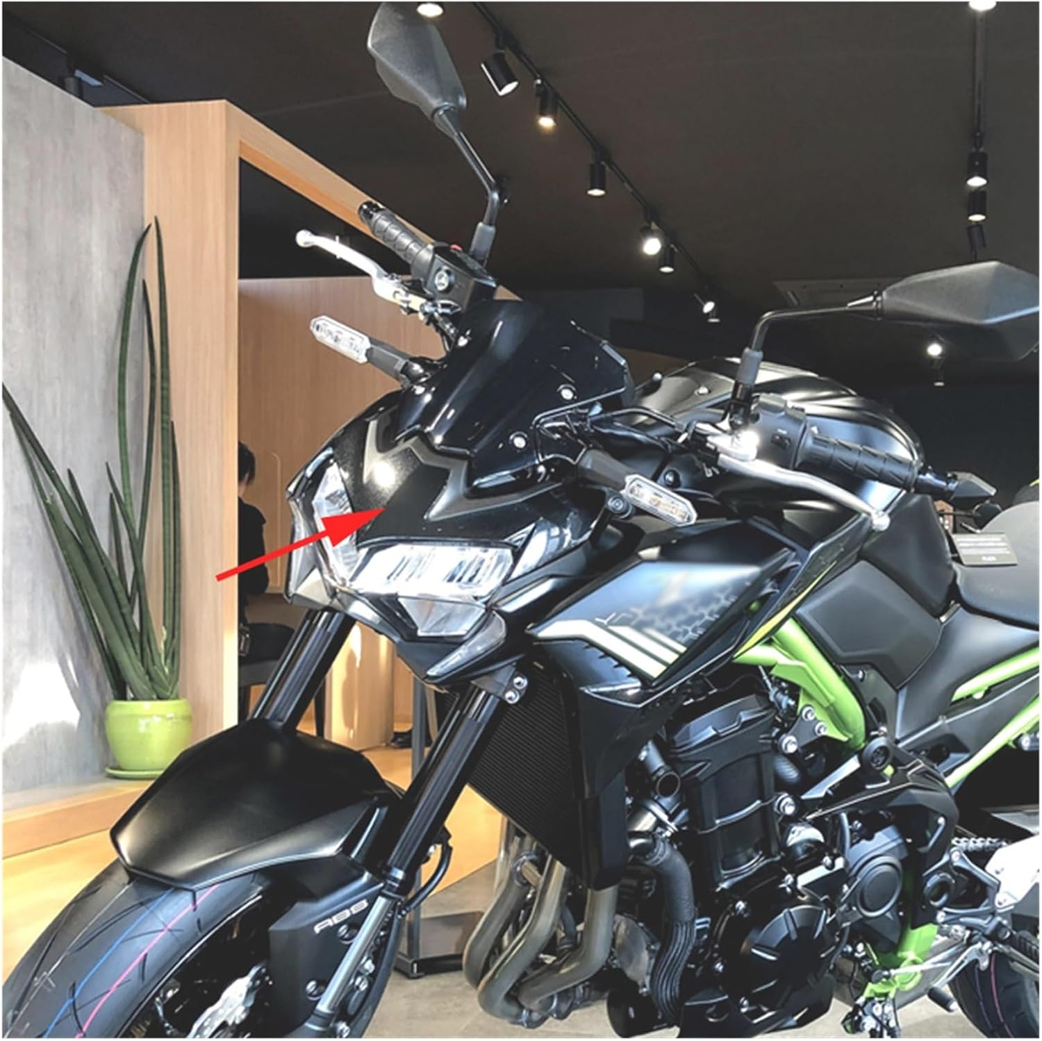 2023 New Z900 Front Headlight Headlamp Upper Cover Compatible with Z 900 2020 2021 2022 Motorcycle Nose Fairing Cowls Accessories (Size : Carbon Fiber Look) image number 2