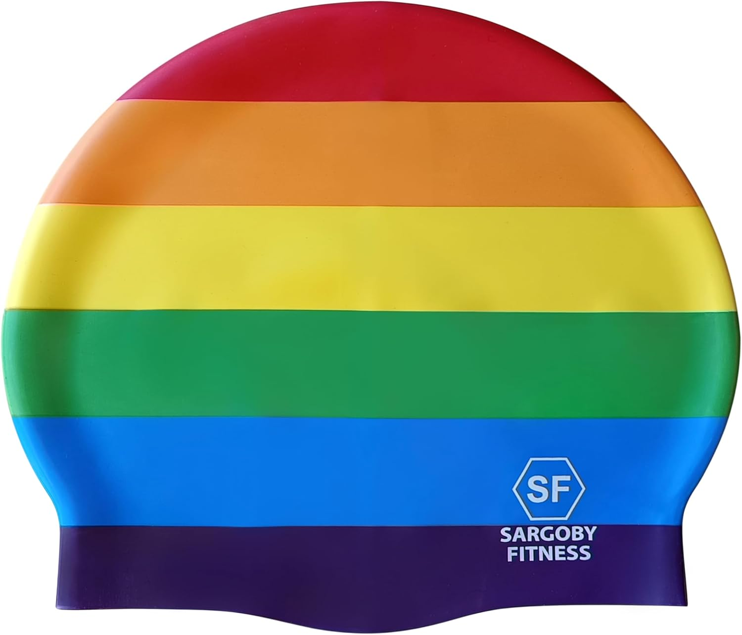 Sargoby Fitness Rainbow Swim Cap Adult Standard Size Designed for Competitive Swimmer or Recreational Swimmer Looking for More Speed image number 2