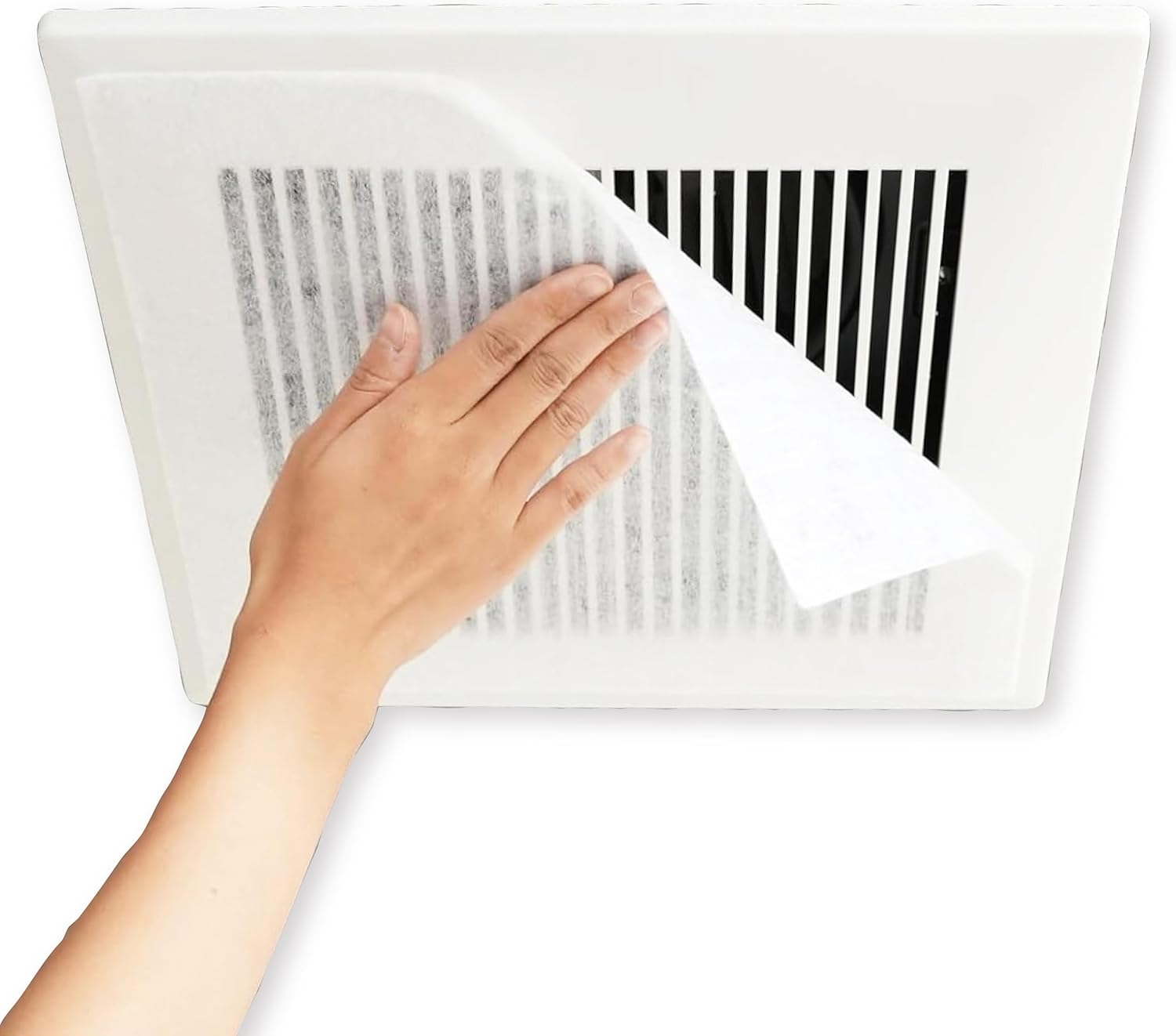 Lakurasu Stick-On Cleaning Ventilation Fan Filter, 11.8 X 11.8 Inches (30 X 30 Cm), Disposable for Bathrooms and Toilets, Dust Prevention, Set of 40 image number 6