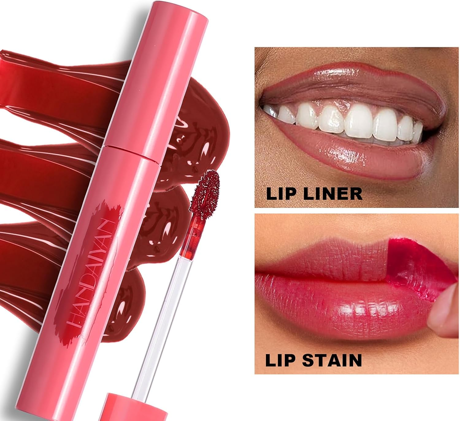 Dynaeuty 6 Pcs Peel off Lip Stain Lip Tint Set Long Lasting Waterproof Non Stick Cup Non Fade Liquid Lipstick Set, Magic Color Lip Oil Set for Women #D image number 3