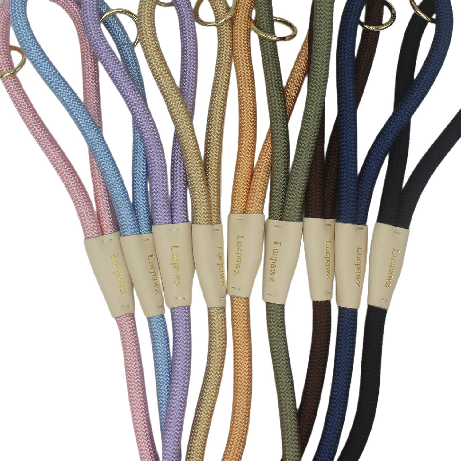 Lobster Snap Pet Leash 5FT, Special Strong Nylon Rope Dog Leash, Solid Color Rope Dog Lead for All Breeds (Army Green,5Ft*10Mm) image number 3