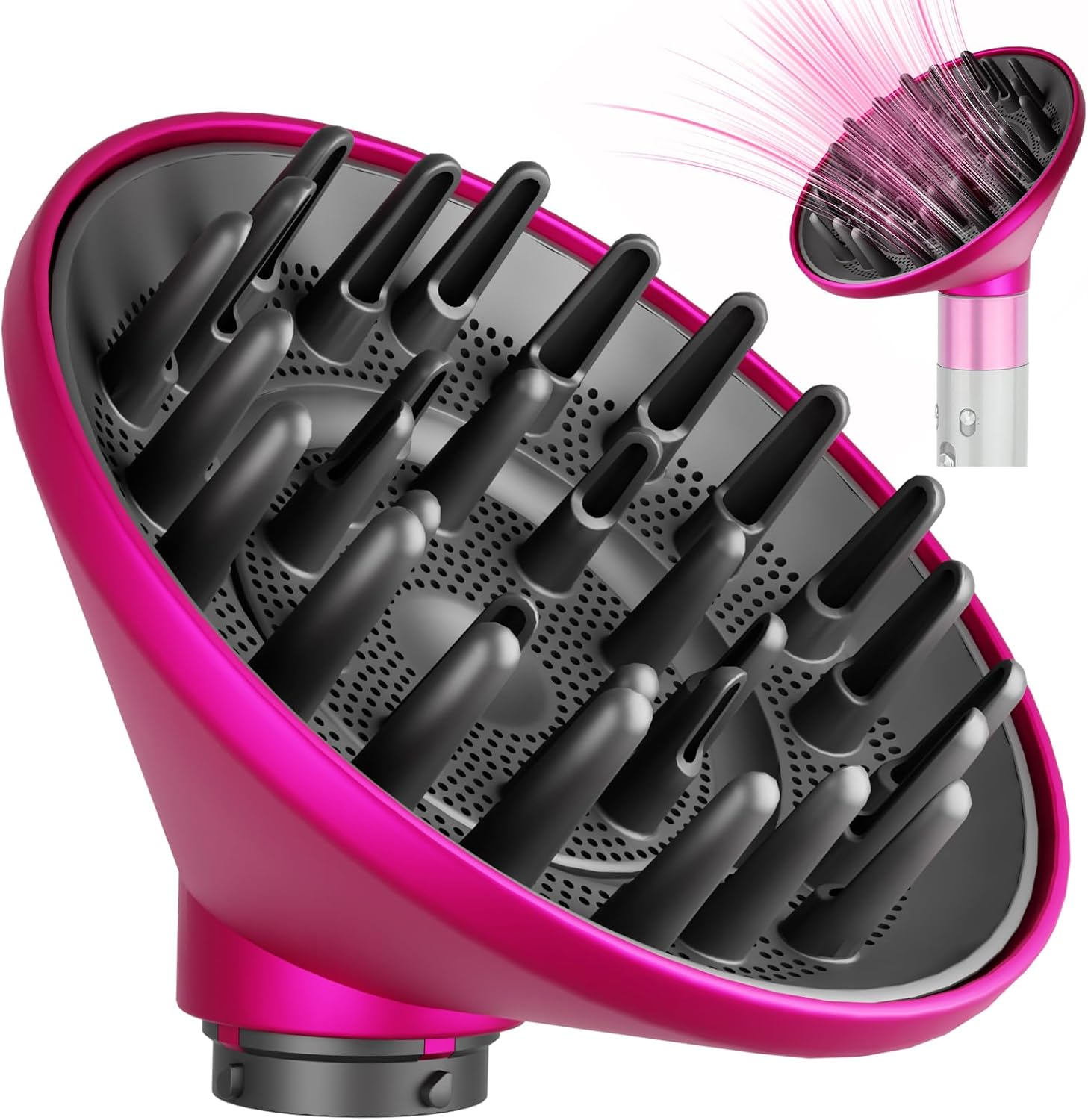 YTCHYYSK Large Diffuser Attachment Compatible with Dyson Airwrap, Upgraded Bigger Diffuser Nozzle to Dryer Faster and Define Curls Hair, Gold