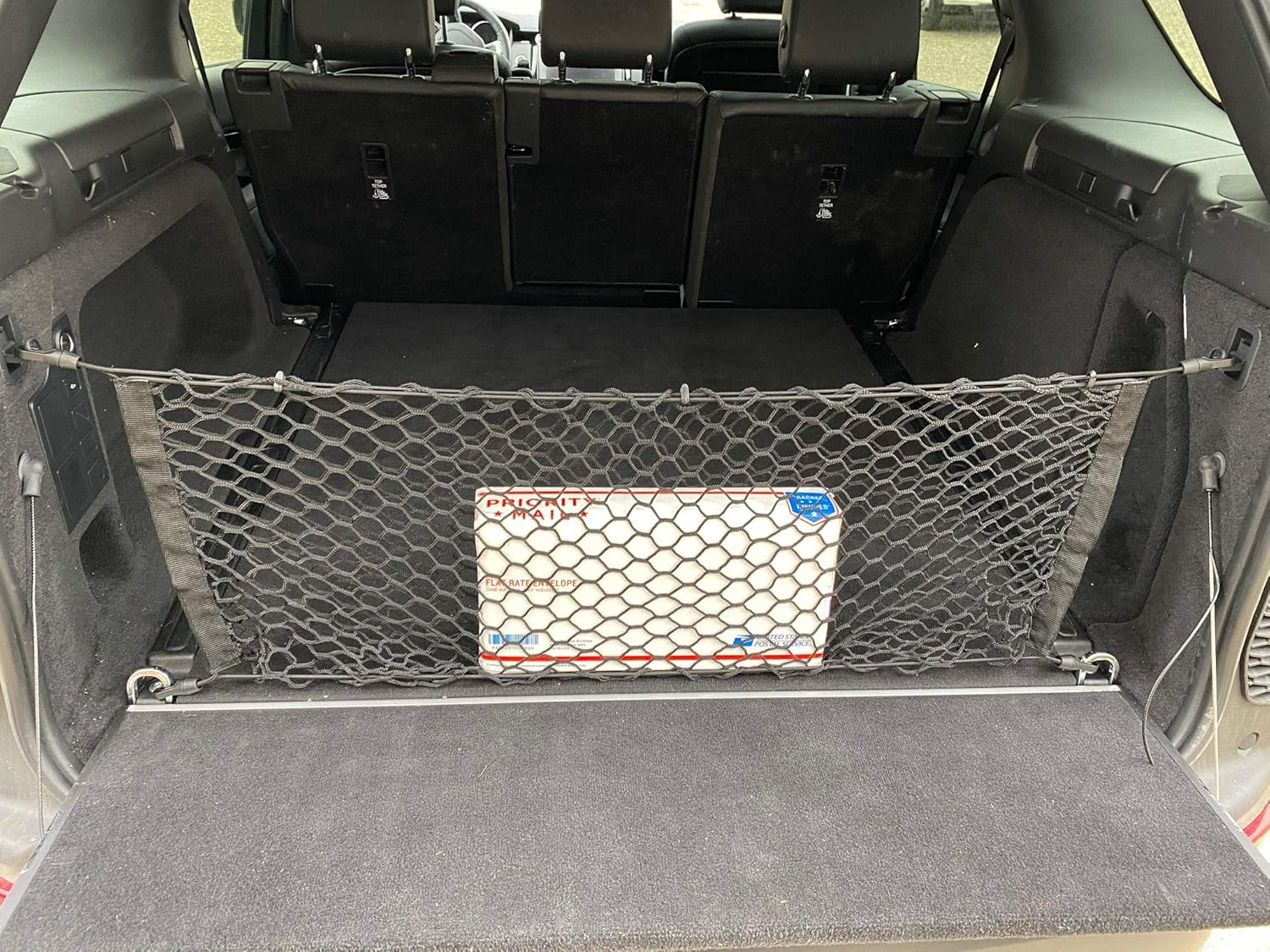 Trunk Envelope Style Automotive Elastic Mesh Cargo Net for Land Rover Discovery 2017-2023 - Premium Trunk Organizers and Storage - Luggage Net for SUV - Best Car Organizer for Land Rover Discovery image number 5