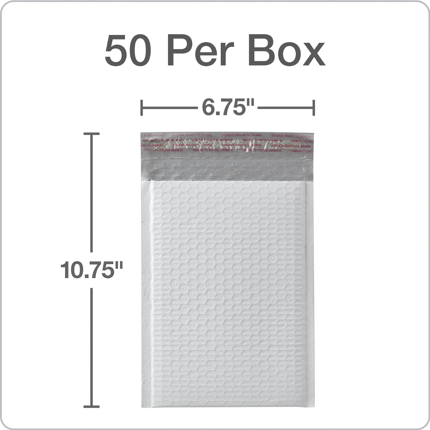 Quality Park Bubble Mailers, 6 X 9 Inch, White Poly Mailers, Padded Envelopes, Shipping Envelopes, Water Resistant, Self Seal, 50 per Box (QUA85856), Plastic image number 6