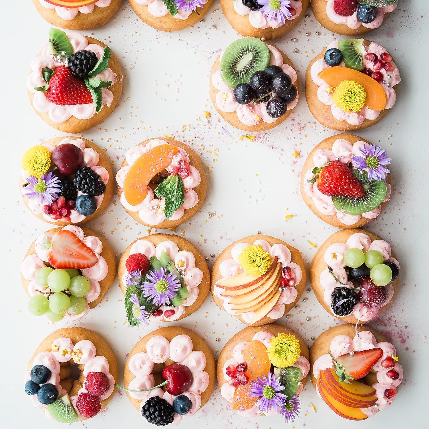 8-Cavity round Silicone Molds, 3 Pack Large round Silicone Baking Molds, Non-Stick Cookie Mold for Baking Cake/Chocolate/Muffin/Cupcake/Brownie/Pudding Jello/Candy/Handmade Soap image number 3