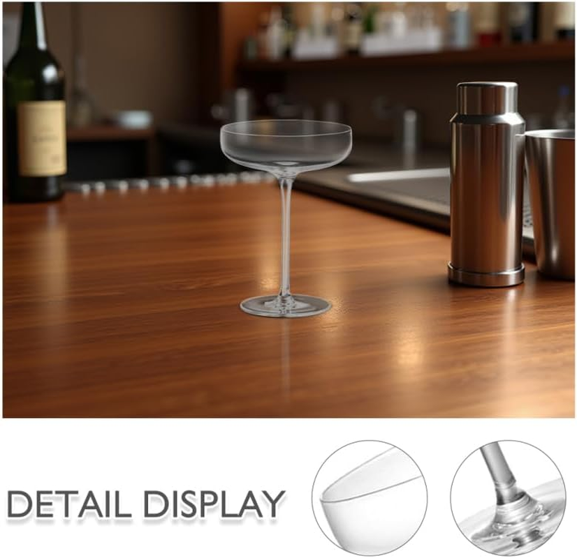 Angoily Vintage Coupe Glasses Crystal Cocktail Glass Martini Glasses Drinking Glasses Cocktail Glassware Drink Glass image number 3