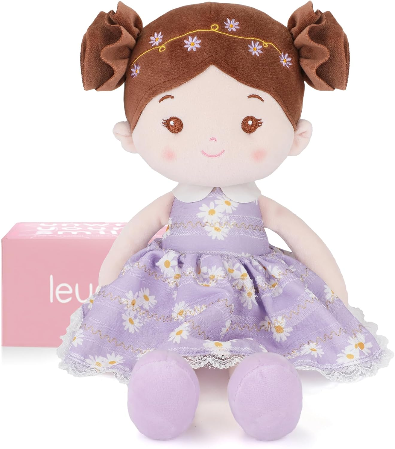 Leyadoll Soft Baby Doll Toys (16''), My First Baby Rag Doll for 1 Year-Old Girl Birthday, Leya Doll Christmas Plush Toys for Toddler Kids Infants -Princess Breeze