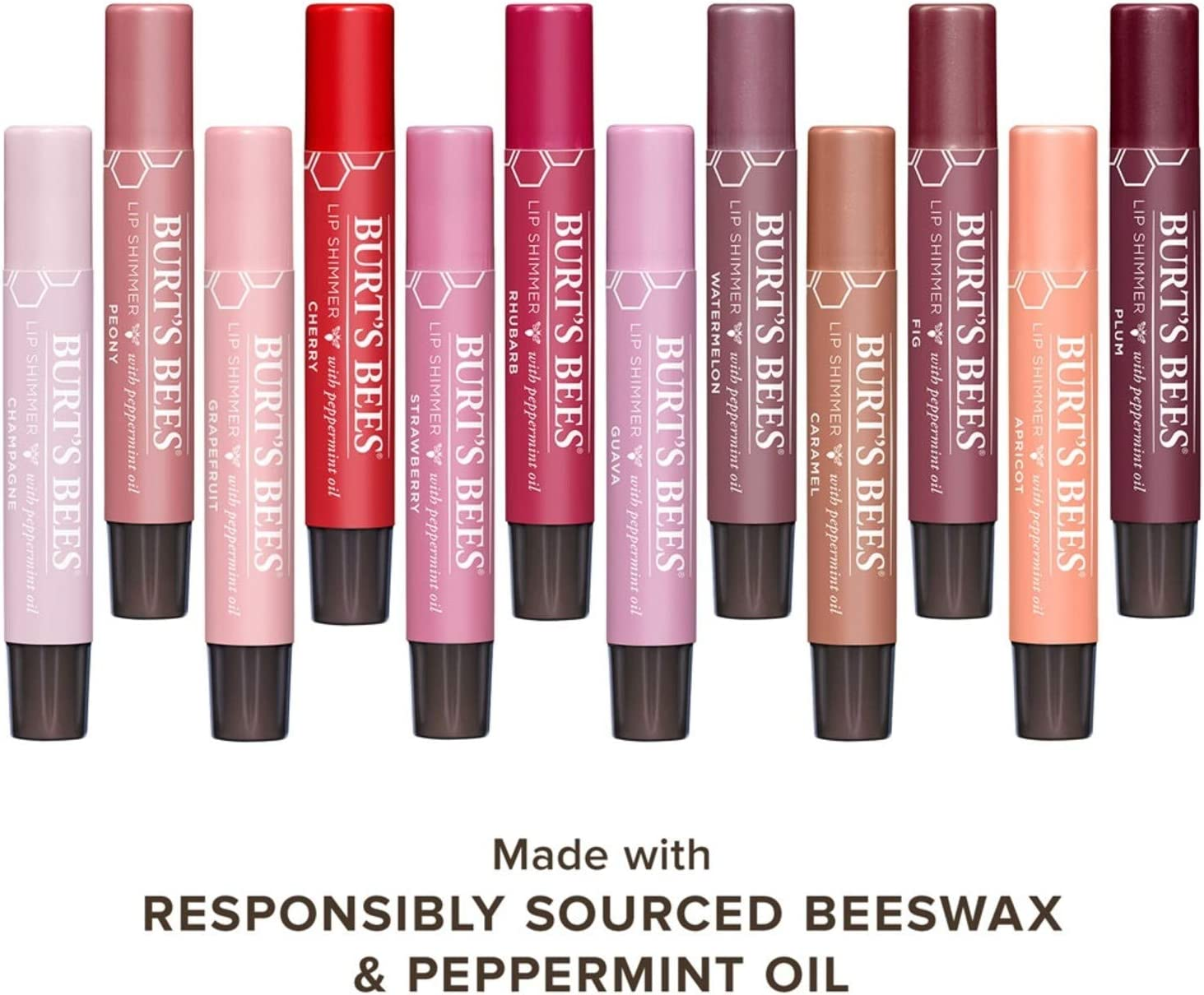 Burt'S Bees 100% Natural Origin Lip Shimmer, Plum with Shea Butter and Fruit Oils, 1 Tube, 2.6G - Champagne image number 6