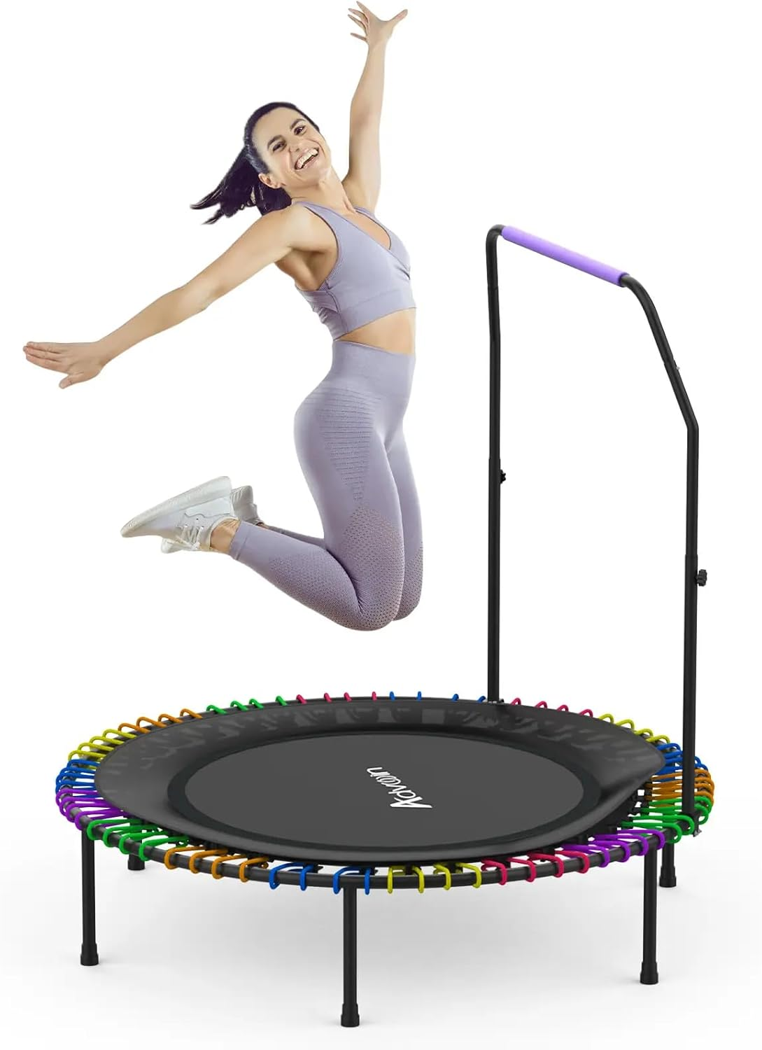 ADVWIN Mini Trampoline Rebounder 40"/48" Foldable Fitness Trampoline for Adults and Kids Max Load 150Kg