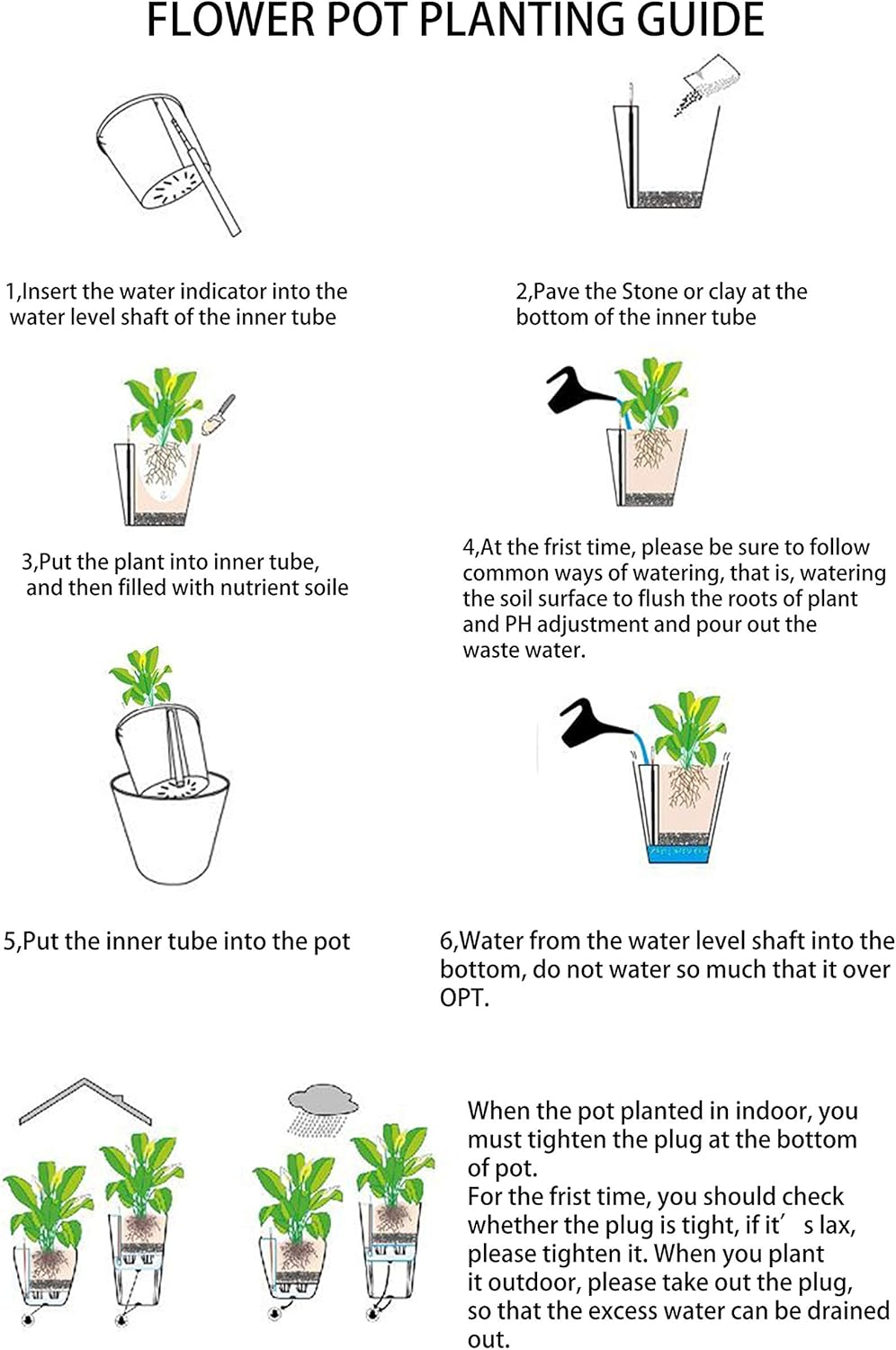 Vencer 11 Inch round Resin Self Watering Hanging Basket,Water Indicator,Modern Decorative Planter Pot for All House Plants,Black,Vf-050B - Black image number 4