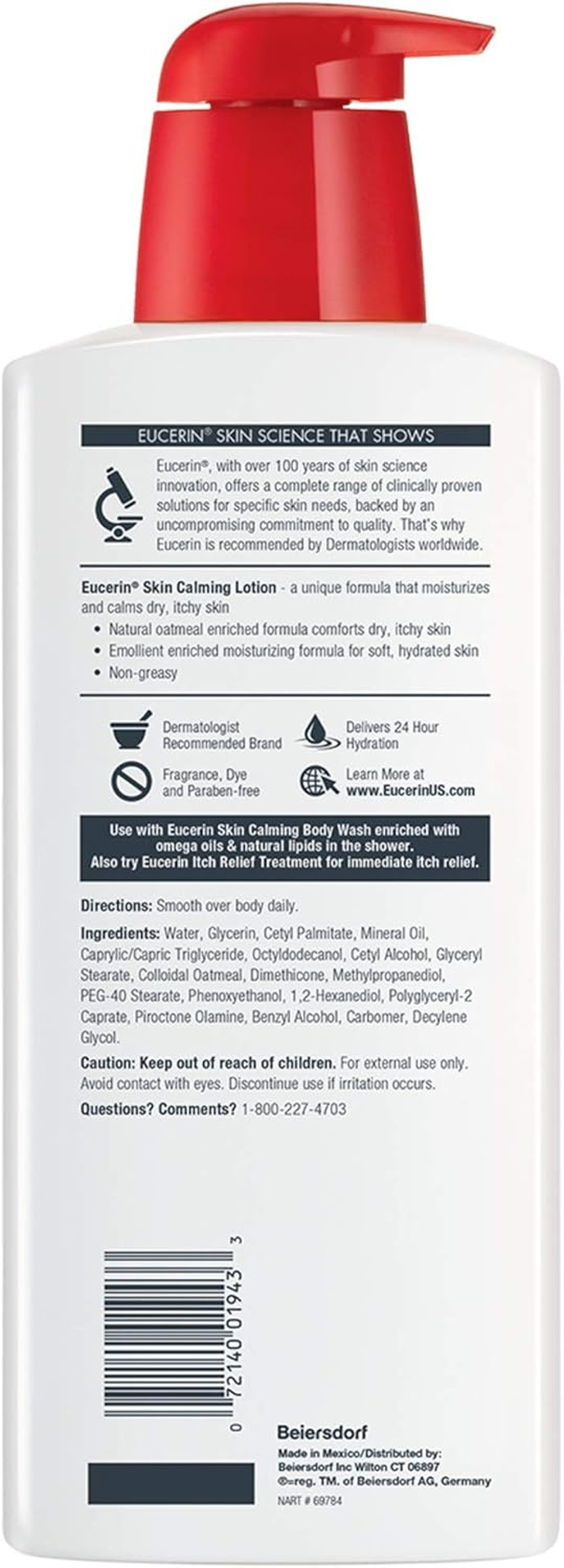 Eucerin Skin Calming Body Lotion 16.9 Fluid Ounce image number 2