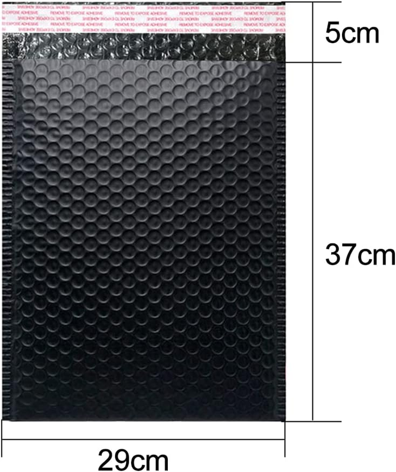25X 29X37Cm Poly Bubble Mailer Black Colour Multi-Size Plastic Padded Bag Envelope 2Size image number 5