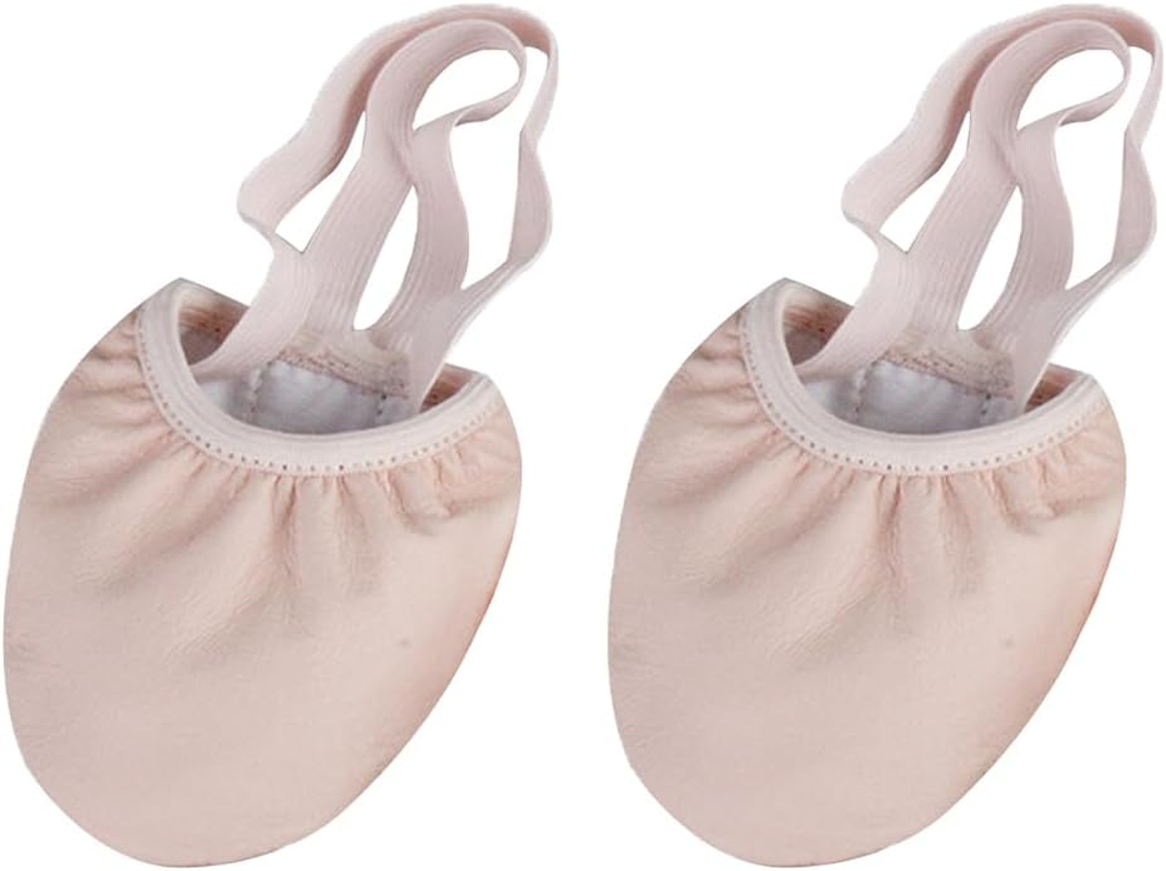 NOLITOY Professional Ballet Toe Shoes Half Sole Leather Dance Shoes for Women Size 33 (S) Elastic Band Ballet Dance Footwear for Adult