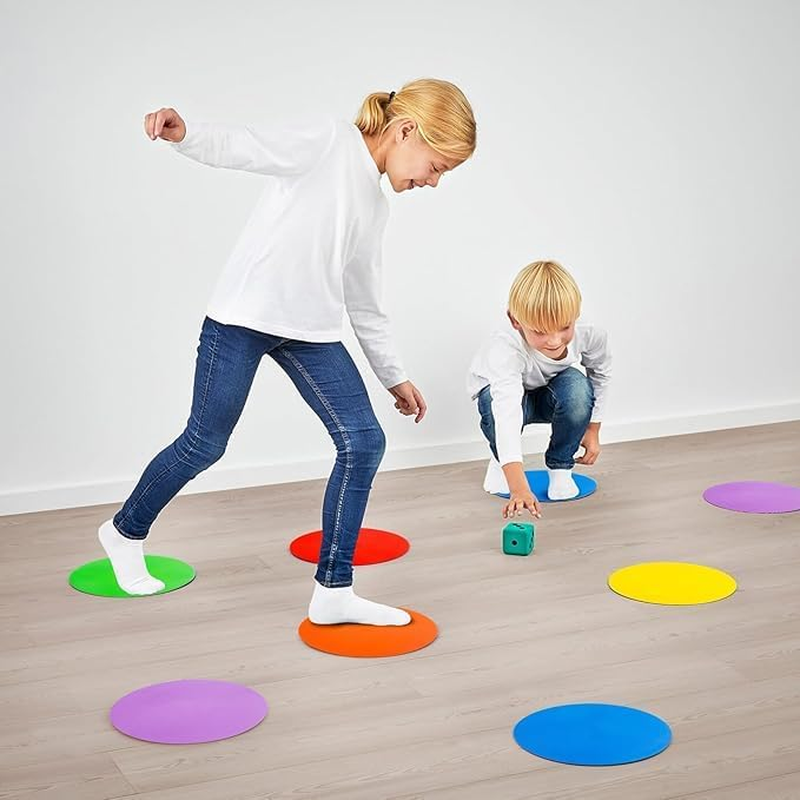 Beiqilian 5Pcs Football Logo Discs - Rubber Training Circles for Football, Baseball, Softball & Gym Exercises - Flat Markers for Sports Drills, Agility Training, and Classroom Use image number 3