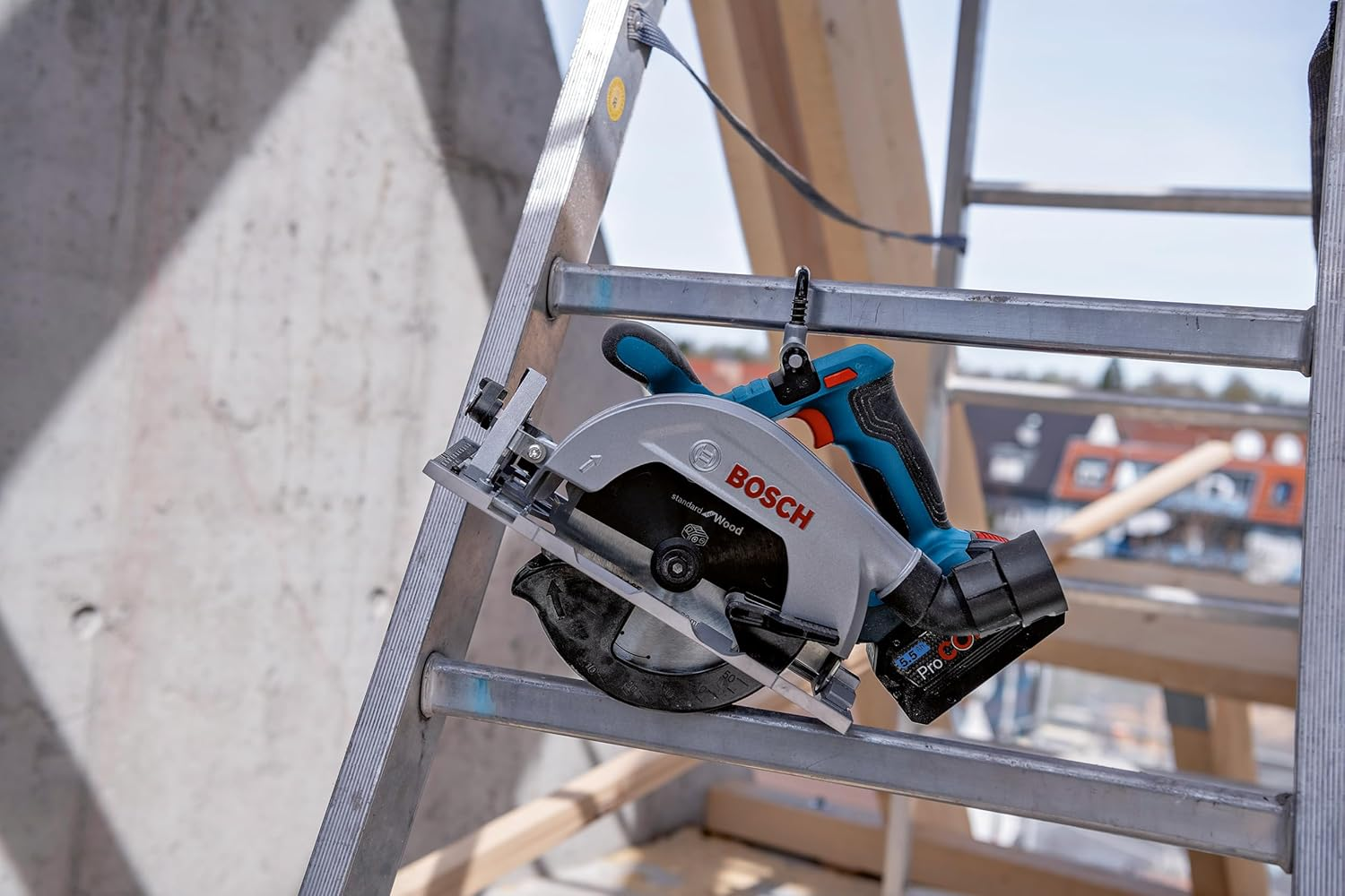 Bosch Professional 1X Rafter Hook for GKS 18V-57-2L Circular Saws (To Hang Your Tool in a Safely and Balanced Way Nearby, Accessory Circular Saw) image number 2