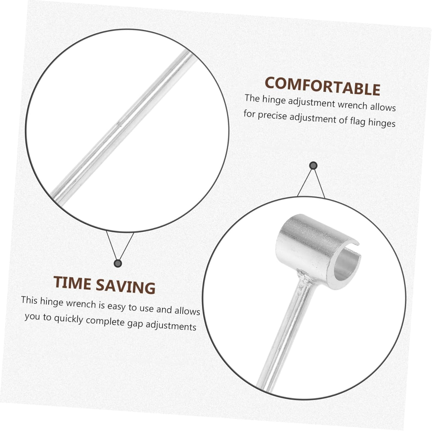 TEMPNAP 2Pcs Dual-Head Hinge Adjustment Wrench Ratchet Hinge Spanner Style for Door Gap Adjusting Tool image number 2